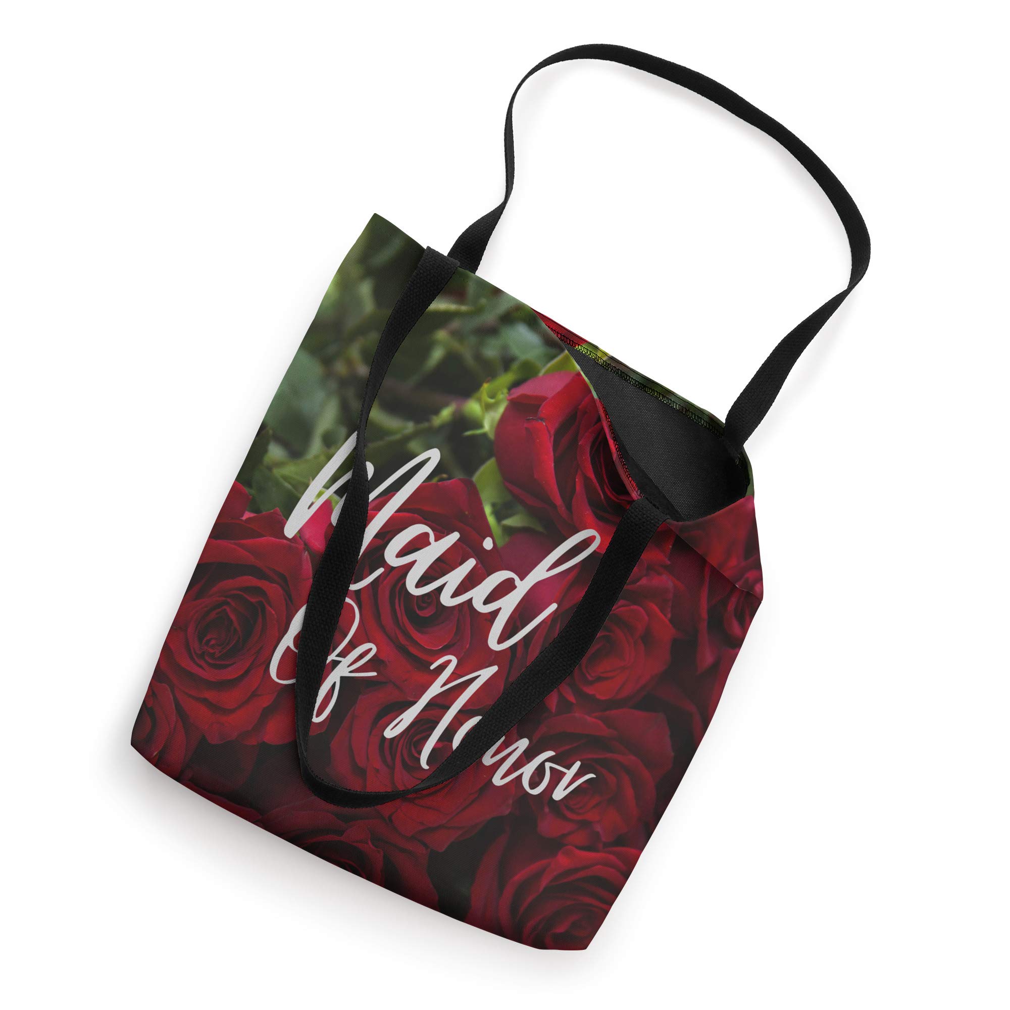 Elegant Red Rose Bridesmaid Tote Bag - Perfect for Wedding Parties, Bachelorette Events & Bridal Showers