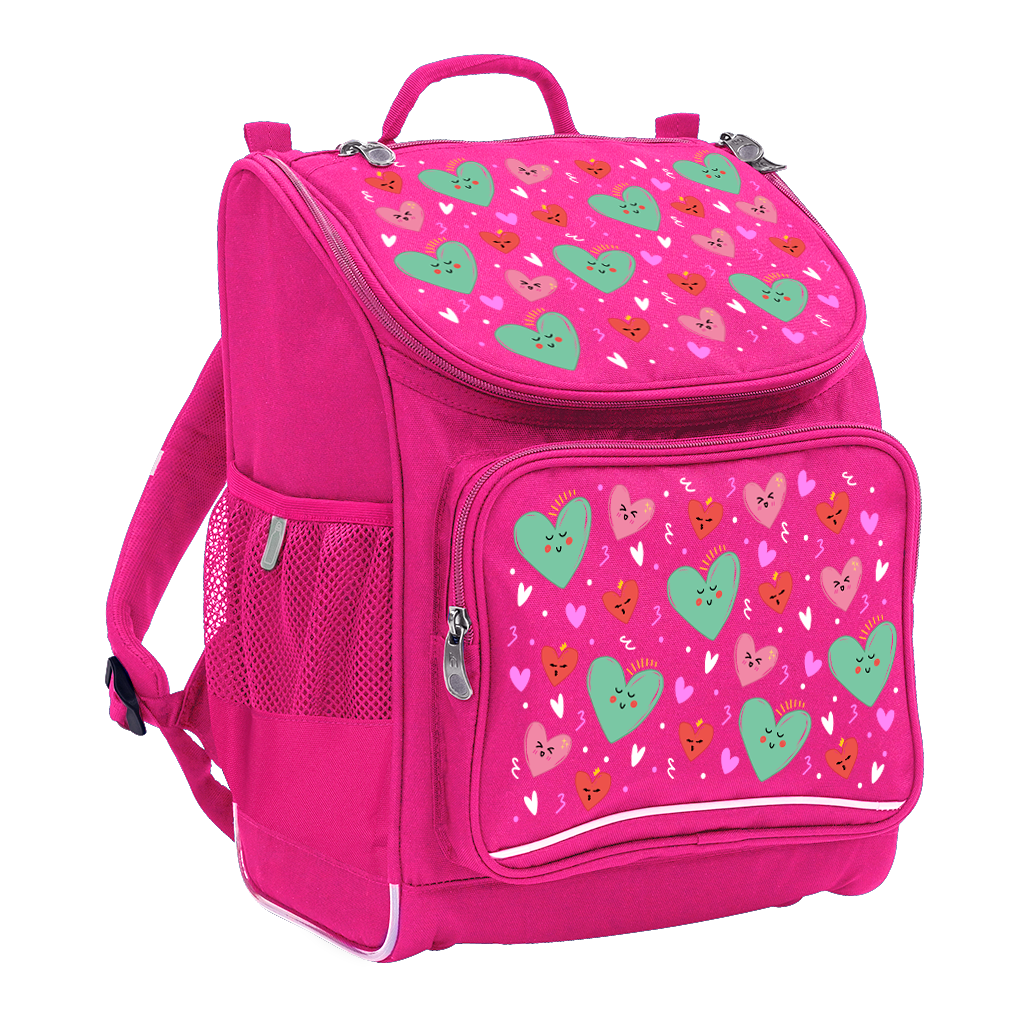 Sweet Hearts Mighty Backpack - Durable Waterproof School Backpack for Women & Men - Perfect for Travel, Hiking, College & Work Commute