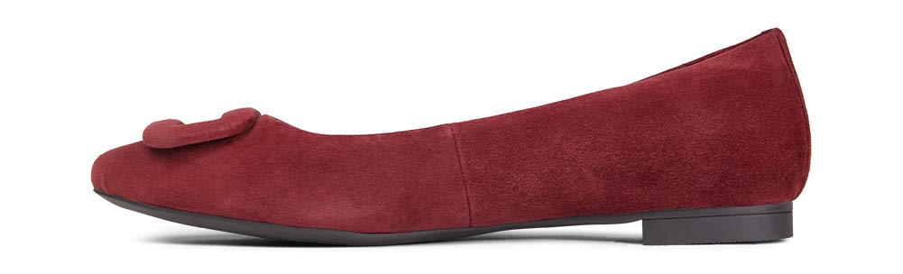 Vionic Women's Amanda Ballet Flat with Arch Support - Comfortable Slip-On Shoes for Work & Casual Wear (Wine, Size 7 Medium) | Orthotic Footwear for Plantar Fasciitis & All-Day Comfort