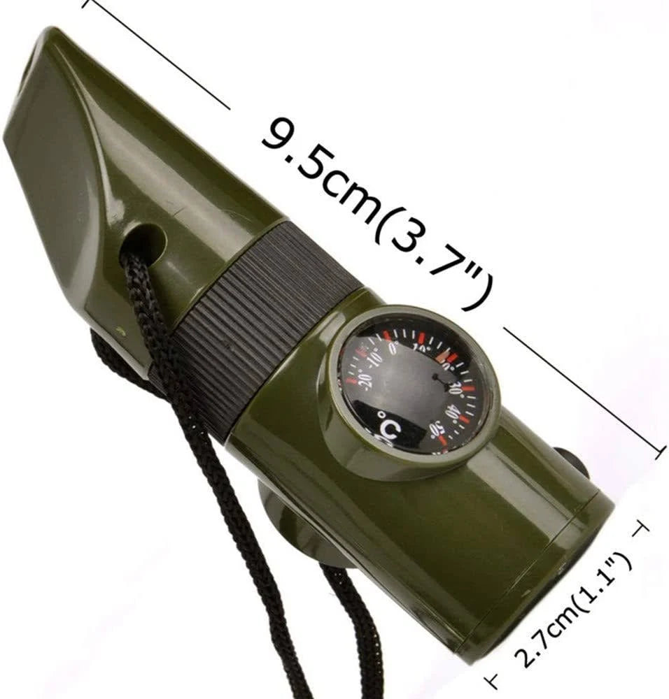 Best Survival Whistle with Compass - Emergency Outdoor Gear for Hiking, Camping & Adventure - Loud Safety Signal & Navigation Tool