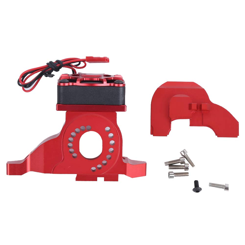 High-Performance RC Motor Mount Heat Sink - Aluminum Alloy Cooling Bracket for 1/10 Scale 4x4 & 6x6 RC Cars (Red) - Perfect for Traxxas TRX4 Sport, Crawlers & Off-Road RC Vehicles