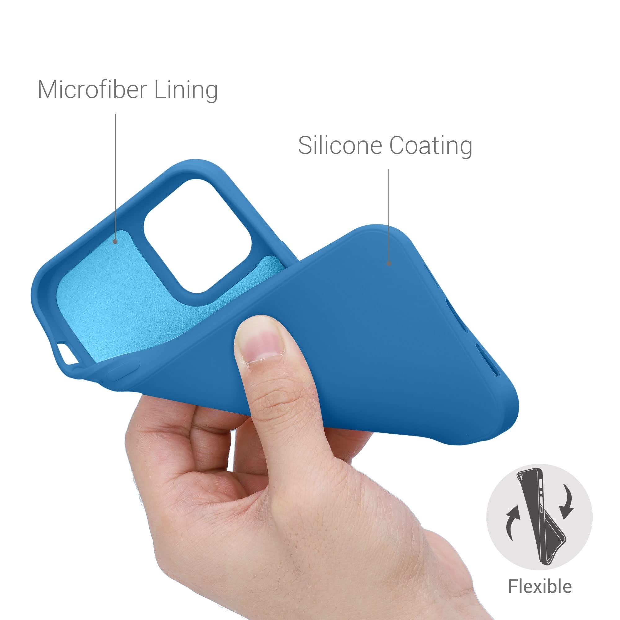 kwmobile Slim Protective TPU Silicone Phone Case for Apple iPhone 12 & iPhone 12 Pro - Blue Reef - Shockproof Cover for Everyday Use & Outdoor Activities