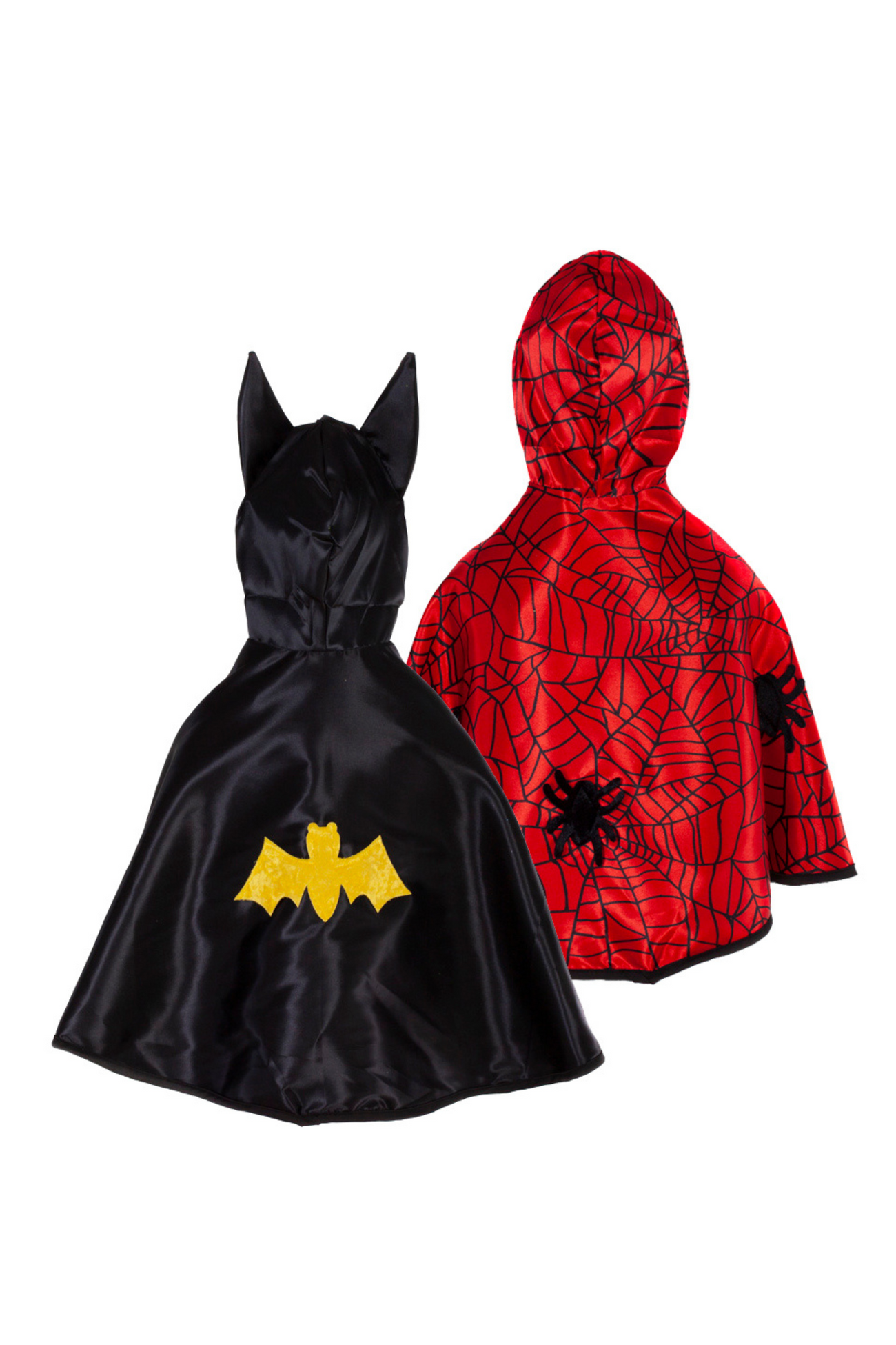 Reversible Spider Bat Cape for Kids - Halloween Costume & Dress Up Play - Perfect for Superhero Pretend Play, Birthday Parties, and Trick or Treating