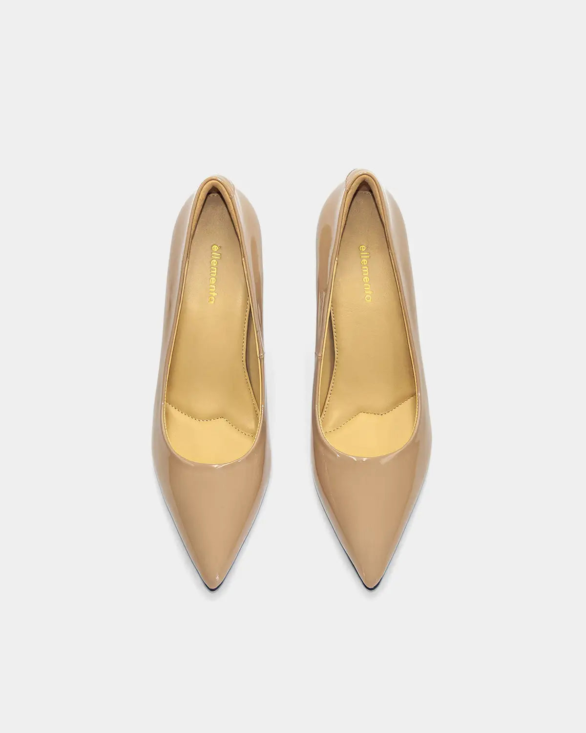 Beige Patent Leather Classic Pumps for Women - Elegant Pointed Toe High Heels for Office, Wedding & Evening Events