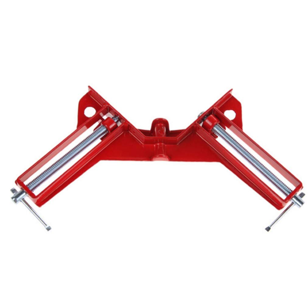 Sevenfly 90 Degree Right Angle Clamp - Heavy Duty Corner Clamp for Woodworking, Picture Frames, Glass & DIY Projects (Red) - Perfect for Cabinet Making, Furniture Assembly & Crafting
