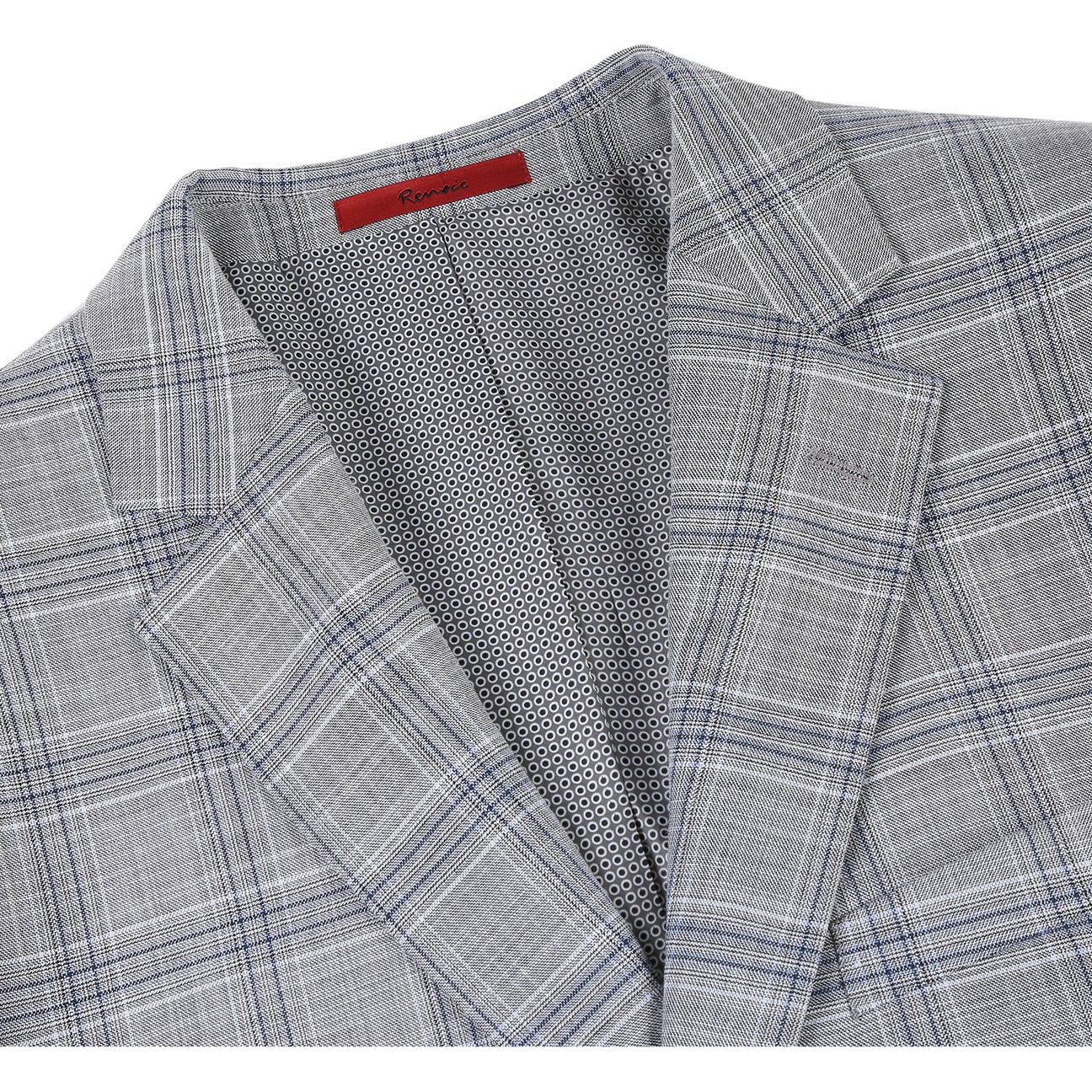Alessandro Vitello by Renoir Classic Fit Checked Gray Suit | Men's Business Formal Attire for Office, Weddings & Special Events