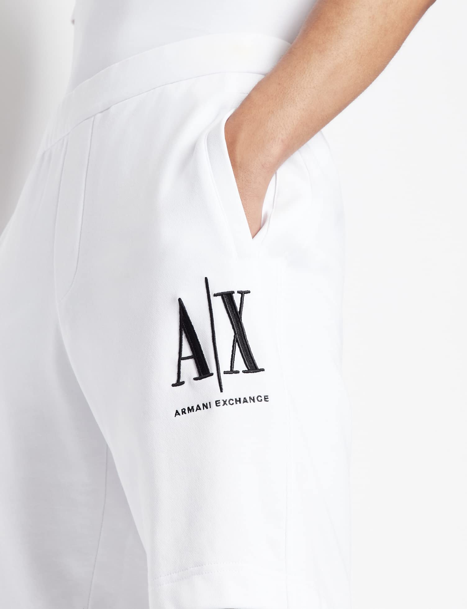Armani Exchange Men's Embroidered Logo Shorts - Casual Comfort for Summer & Gym | Stylish Athletic Shorts for Men