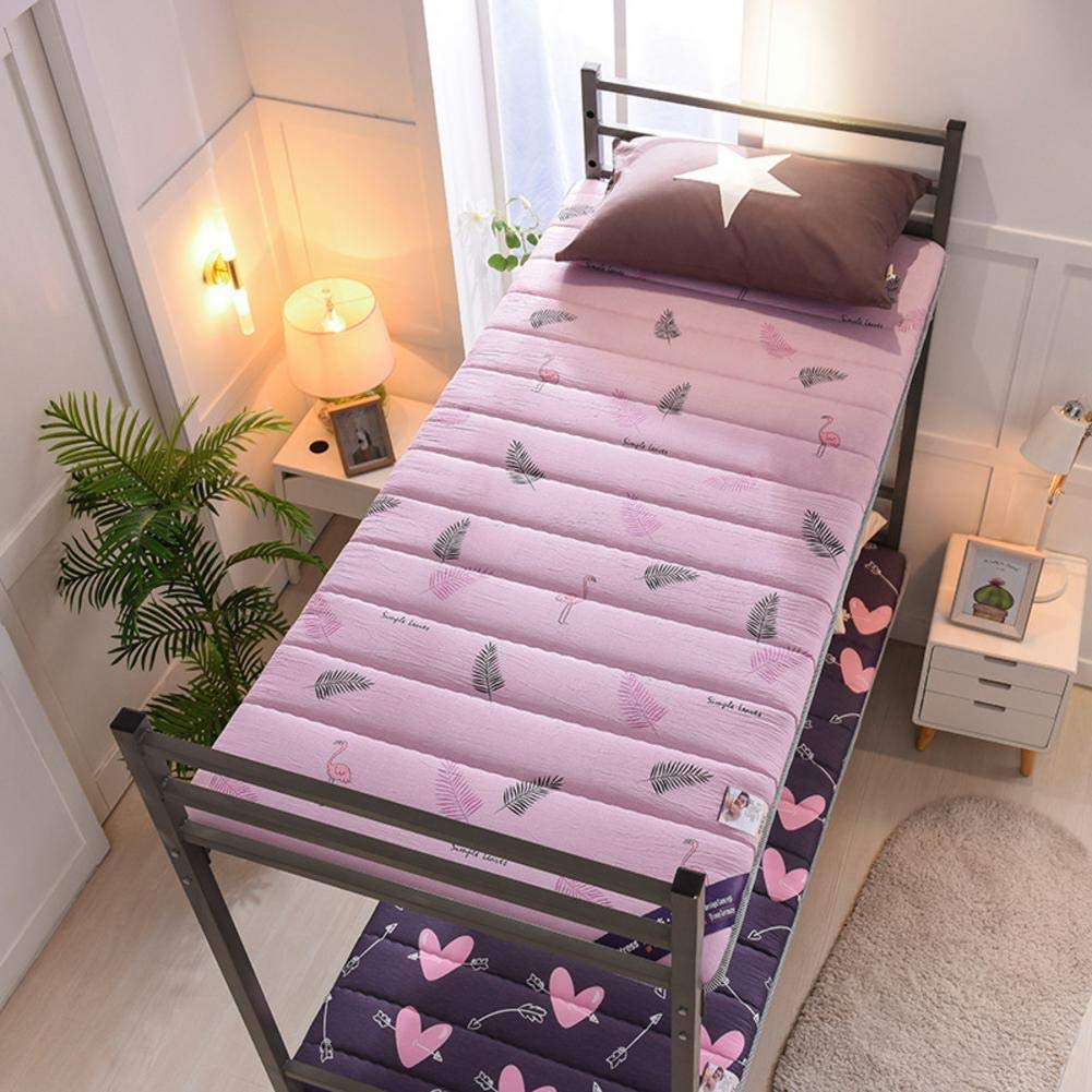 WJXBoos Foldable Non-Slip Mattress - Breathable Tatami Floor Mattress, Thick Soft Skin-Friendly Futon Sleeping Mat for Bedroom, Guest Room & Travel (Pink, 100x200cm/39x79inch) - Perfect for Home, Dorm, Camping & Yoga