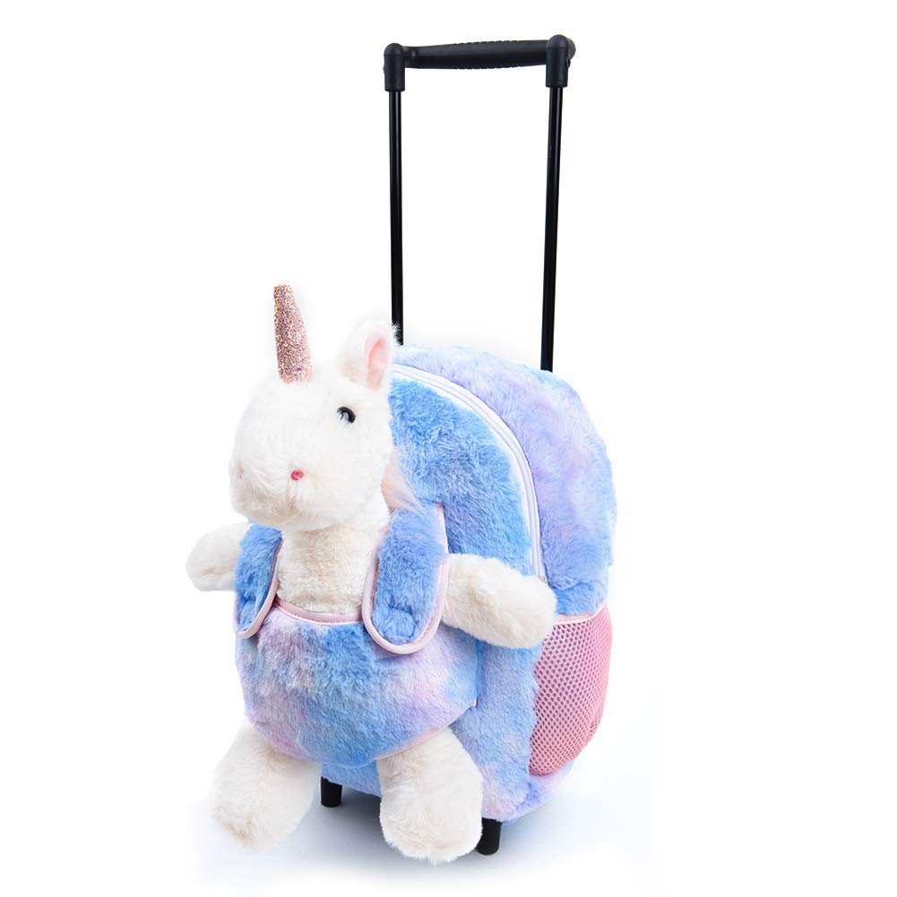 Funday Unicorn Kids Backpack with Removable Wheels - Lightweight School Backpack for Boys & Girls - Perfect for School, Travel & Daily Use