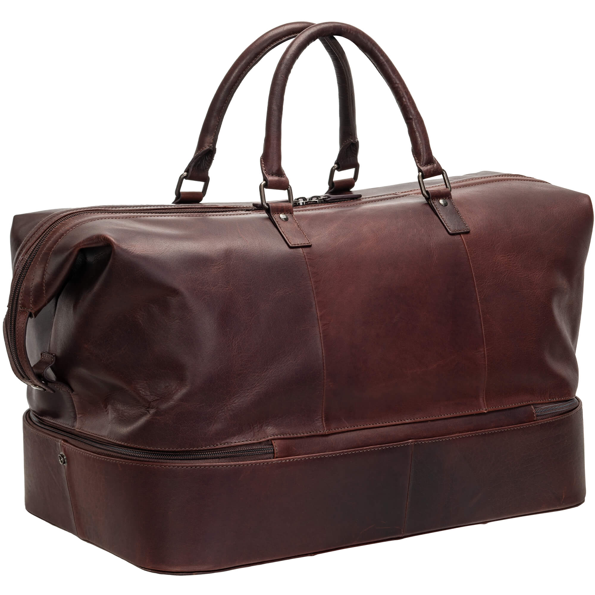 Mancini BUFFALO Double Compartment Duffle Bag - Waterproof Travel Gym Bag for Men & Women - Perfect for Sports, Gym, Workout, and Weekend Getaways