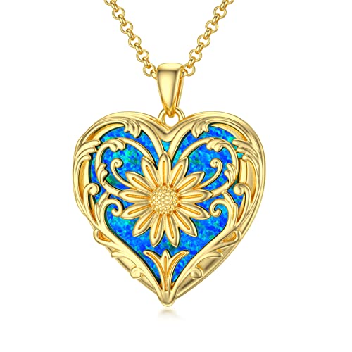 A2-Blue opal gold locket only