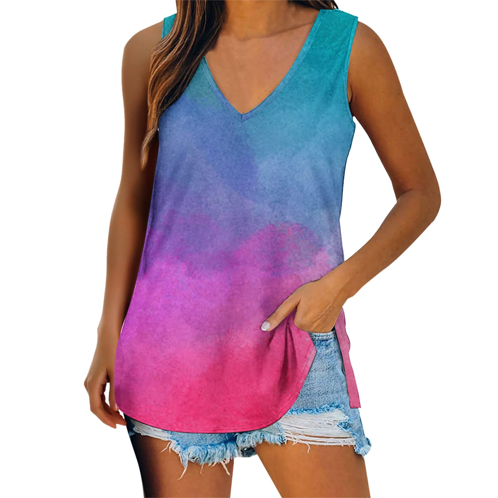 Women's Sleeveless Yoga Tank Tops - Breathable Loose Fit Athletic Shirts for Running, Workout & Summer Activities | Gym, Pilates & Casual Wear