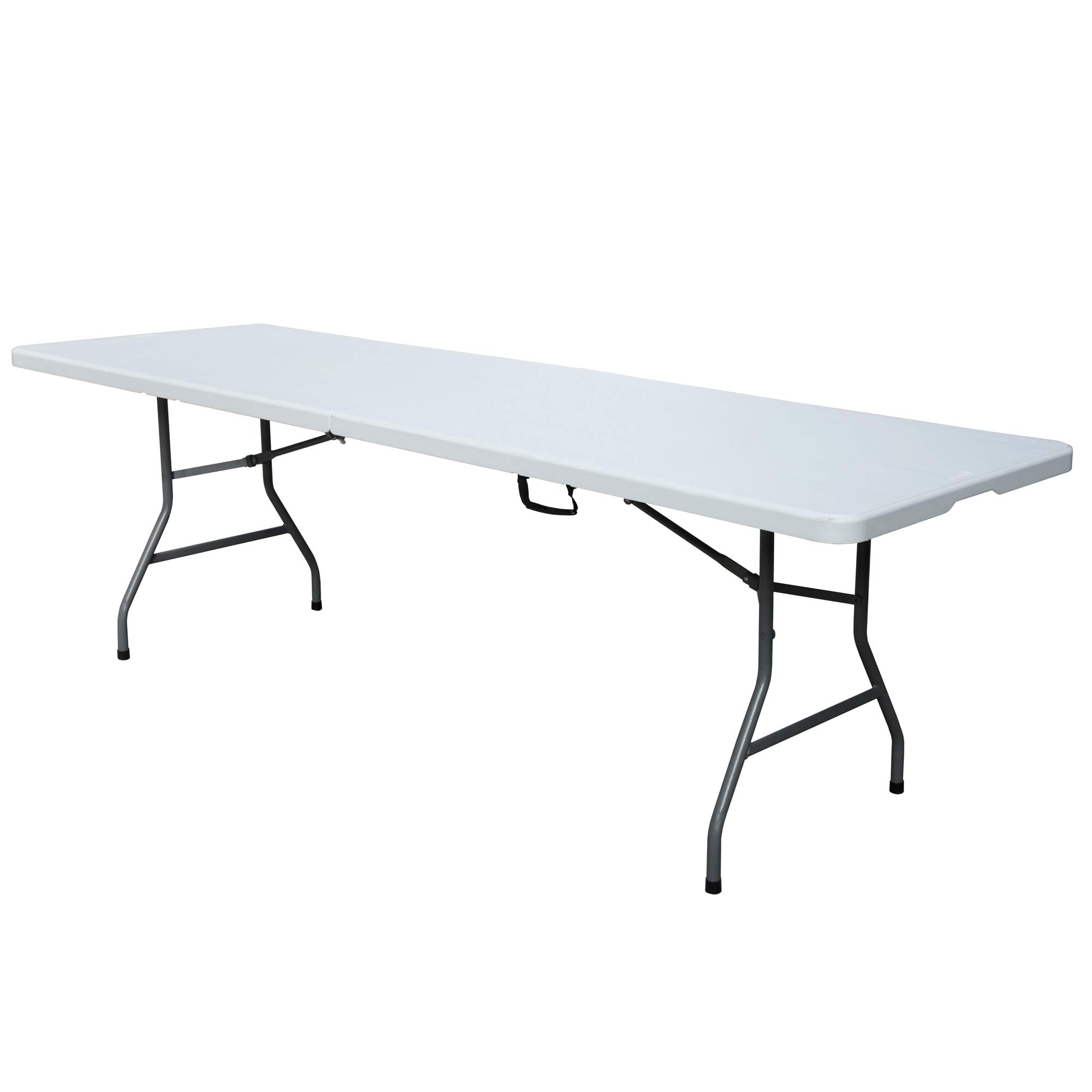 Heavy Duty 8-Foot Plastic Resin Folding Table - Indoor/Outdoor Banquet, Dining & Card Table (White) | Perfect for Parties, Events, BBQs & Game Nights