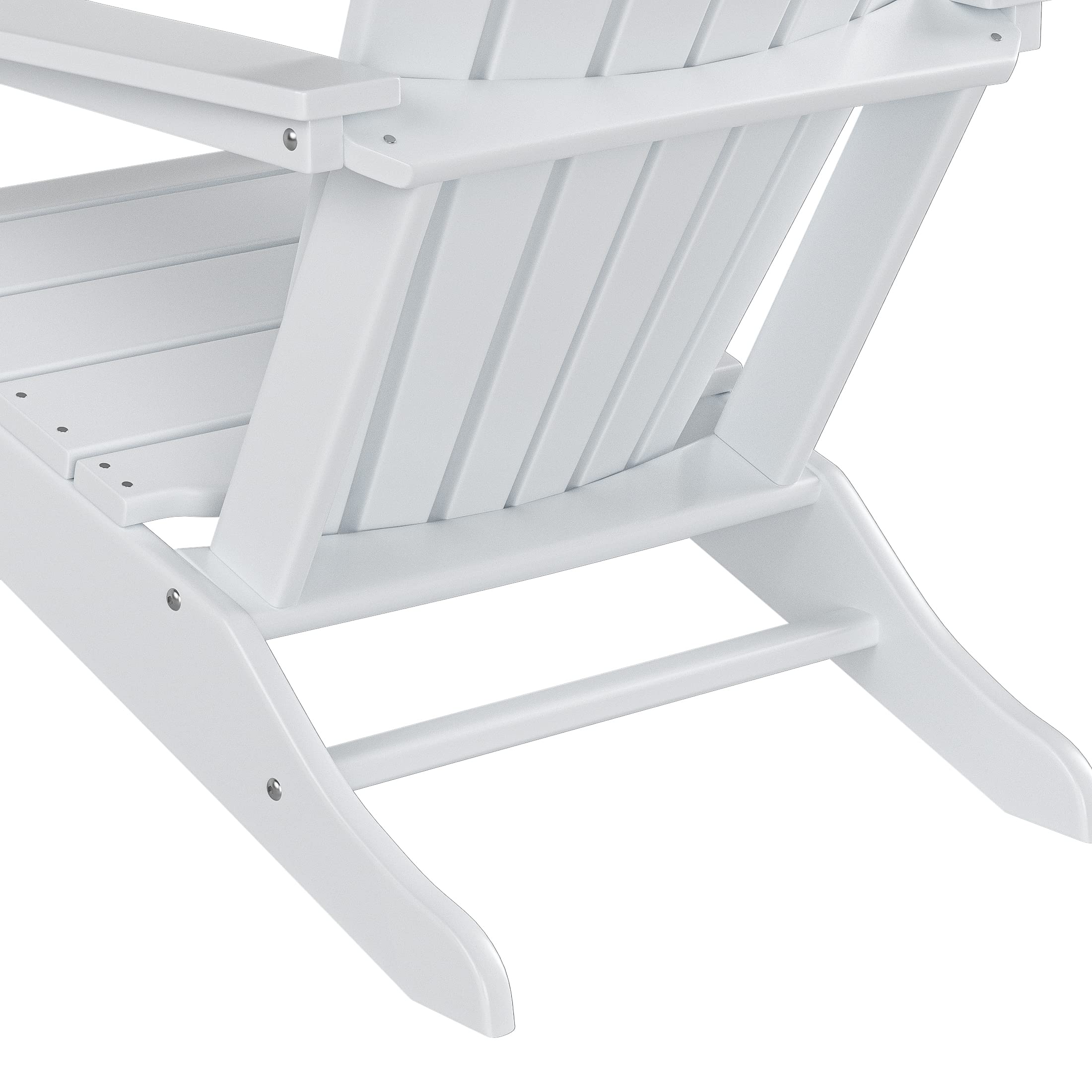 Premium 2-Piece Outdoor Adirondack Chair Set with Side Table - Durable Poly Lumber Seating for Beach, Patio, Garden & Backyard - Classic White Retro Loungers Perfect for Relaxing by the Pool or Coastal Getaways