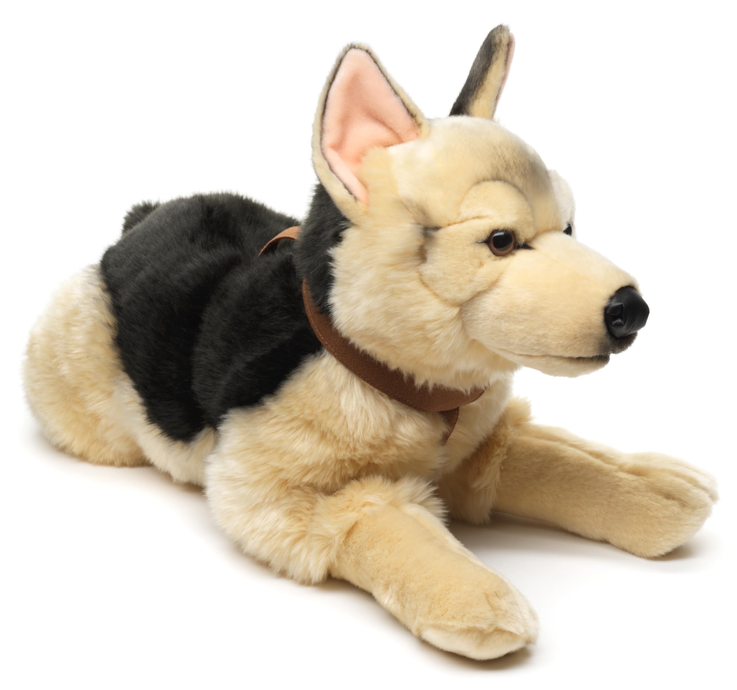 Uni-Toys - German Shepherd Plush Dog with Harness - 65 cm Stuffed Animal, Soft Toy for Kids & Adults - Perfect for Cuddling, Gifts, and Home Decor