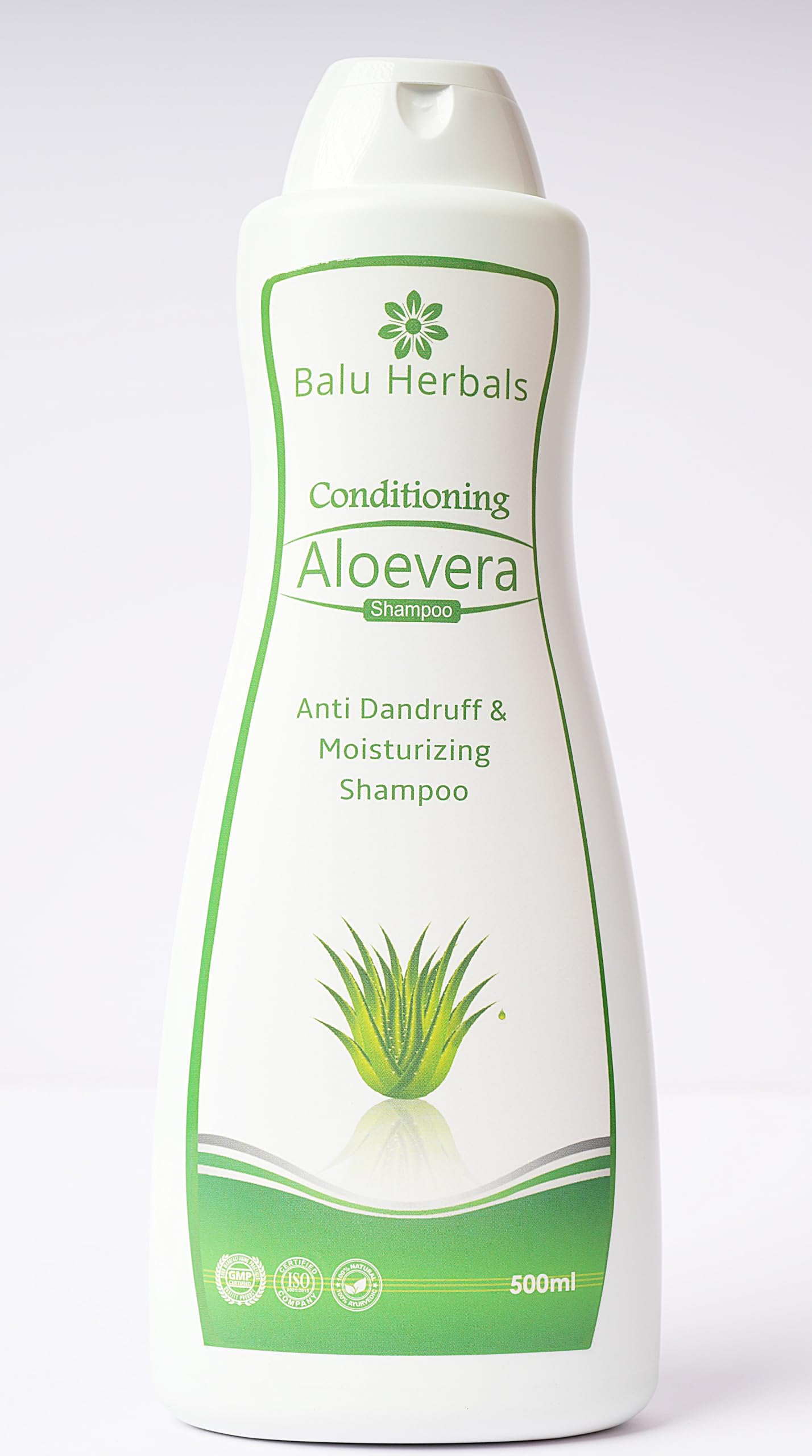 Aloe Vera Shampoo 500ml - Natural Hair Care for Dry & Damaged Hair - Sulfate Free & Moisturizing - Perfect for Daily Use & Scalp Soothing