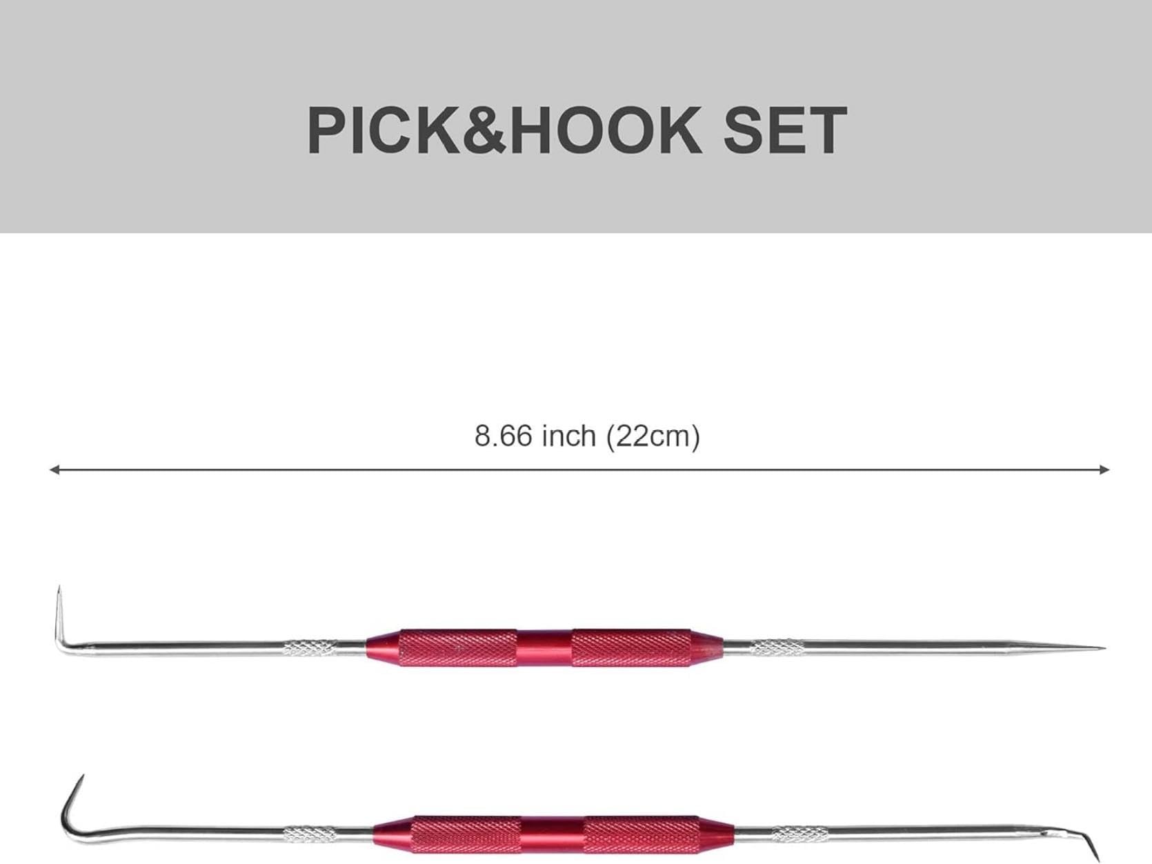Precision Pick Hook Tool Set - 12-Piece Automotive Repair Kit for Mechanics, DIY & Maintenance | Perfect for Engine Work, Wiring, Gaskets & Small Parts Retrieval