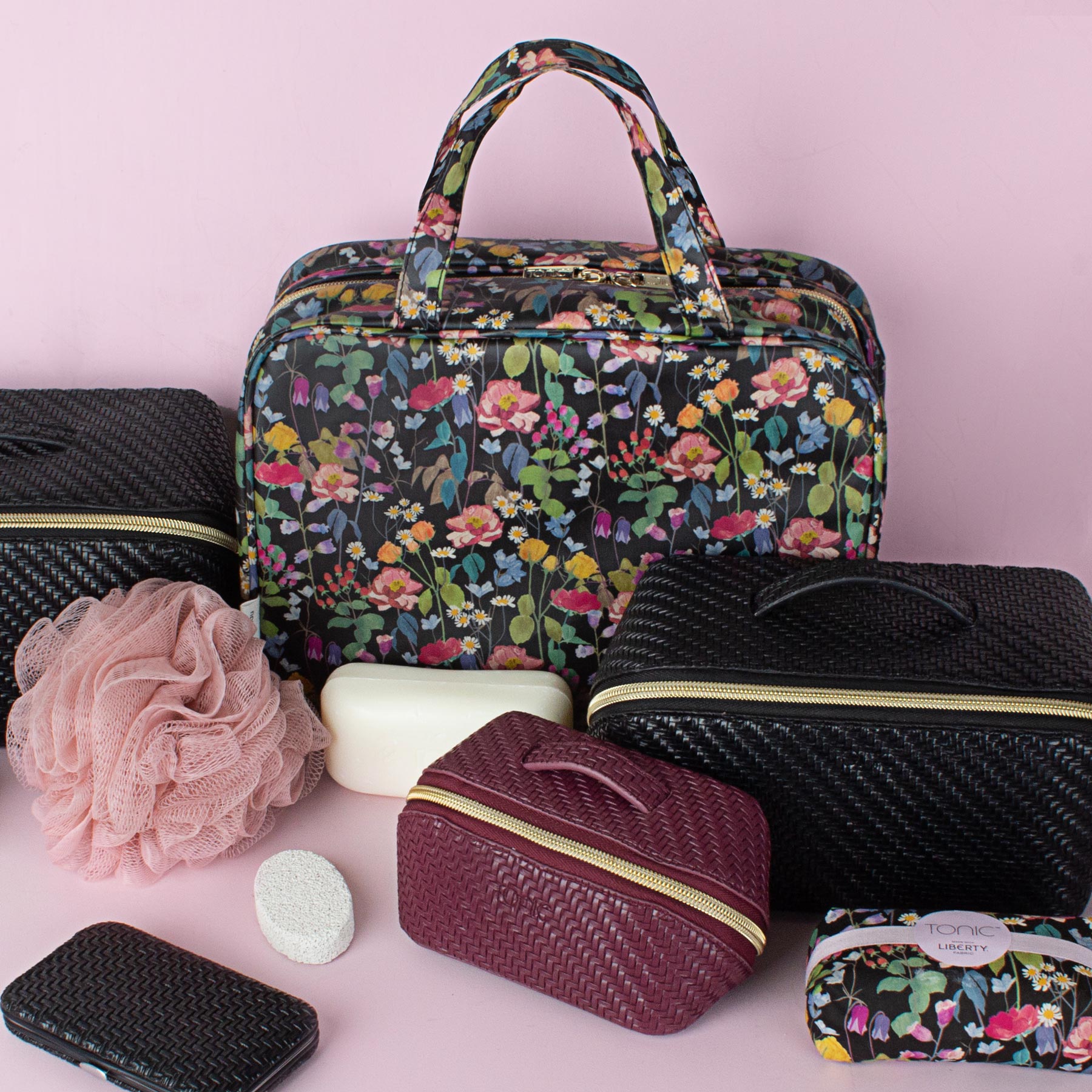 Hanging Cosmetic Bag - Liberty Fairytale Forest Print Travel Organizer | Perfect for Makeup Storage, Toiletry Travel Case & Bathroom Organization