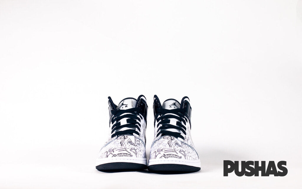 Air Jordan 1 Mid SE 'DIY' GS Sneakers for Girls (2021) - Basketball Shoes for Kids & Teens - Perfect for School, Sports, and Casual Wear