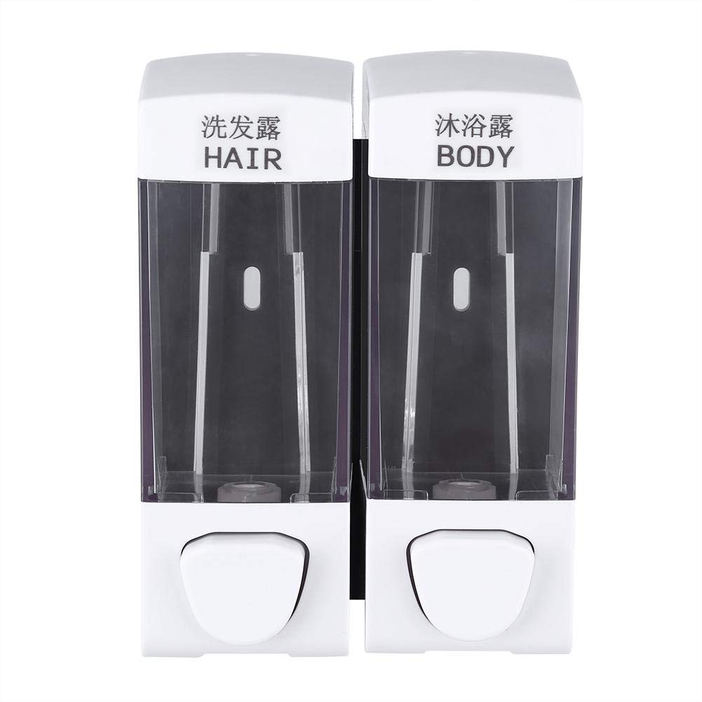 Yosoo Wall Mount Soap Dispenser Pump - 2 Pack 10oz Shower Shampoo & Lotion Dispenser for Bathroom, Kitchen, or Salon | Hands-Free Sanitizer & Liquid Soap Dispenser for Easy Hygiene