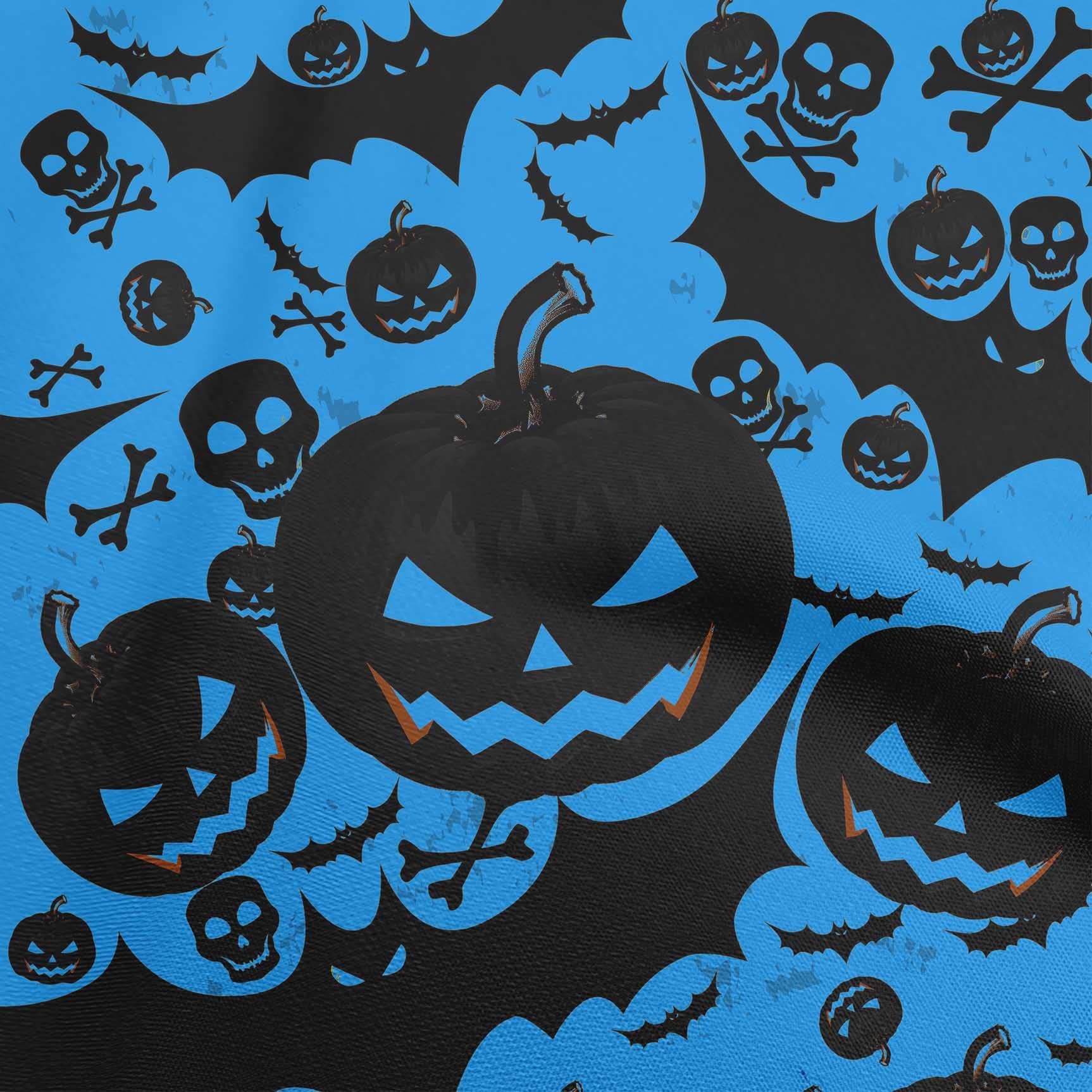 Velvet Blue Halloween Fabric by The Yard - 58 Inch Wide Printed Sewing Material for DIY Costumes, Dresses & Home Decor | Premium Quality Sewing Supplies for Crafting & Apparel Making