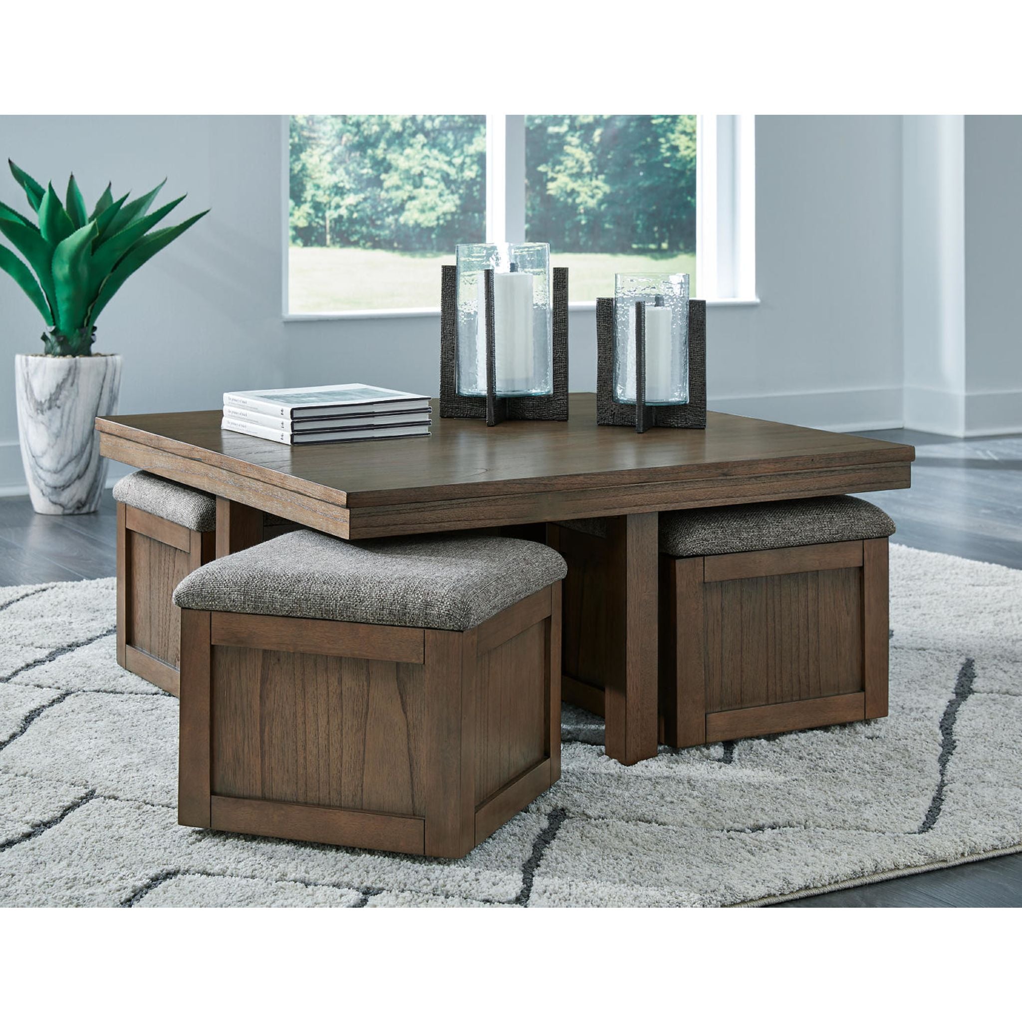 Boardernest Coffee Table - Modern Brown Wooden Coffee Table for Living Room, Office & Lounge - Stylish & Durable Home Decor Furniture