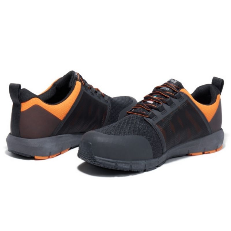 Timberland PRO Radius Men's Athletic Composite Toe Work Shoes - Safety Toe, Slip Resistant, Comfortable for Construction & Warehouse Work (TB0A27Y3001, Orange) - Ideal for Industrial Jobs, Outdoor Work & Heavy Duty Labor