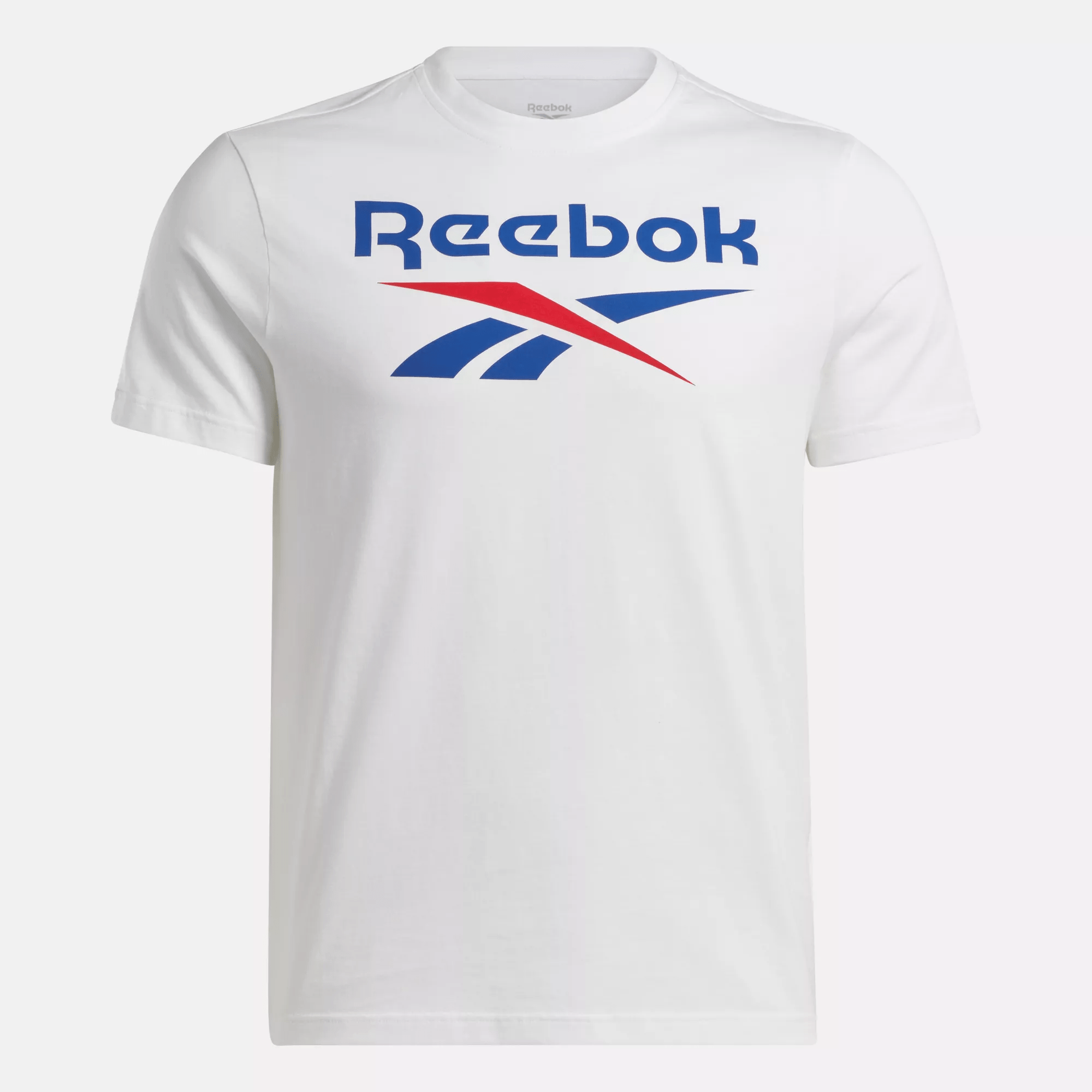 Reebok Men's Identity Big Stacked Logo T-Shirt - Comfortable Cotton Tee for Casual Wear & Gym Workouts