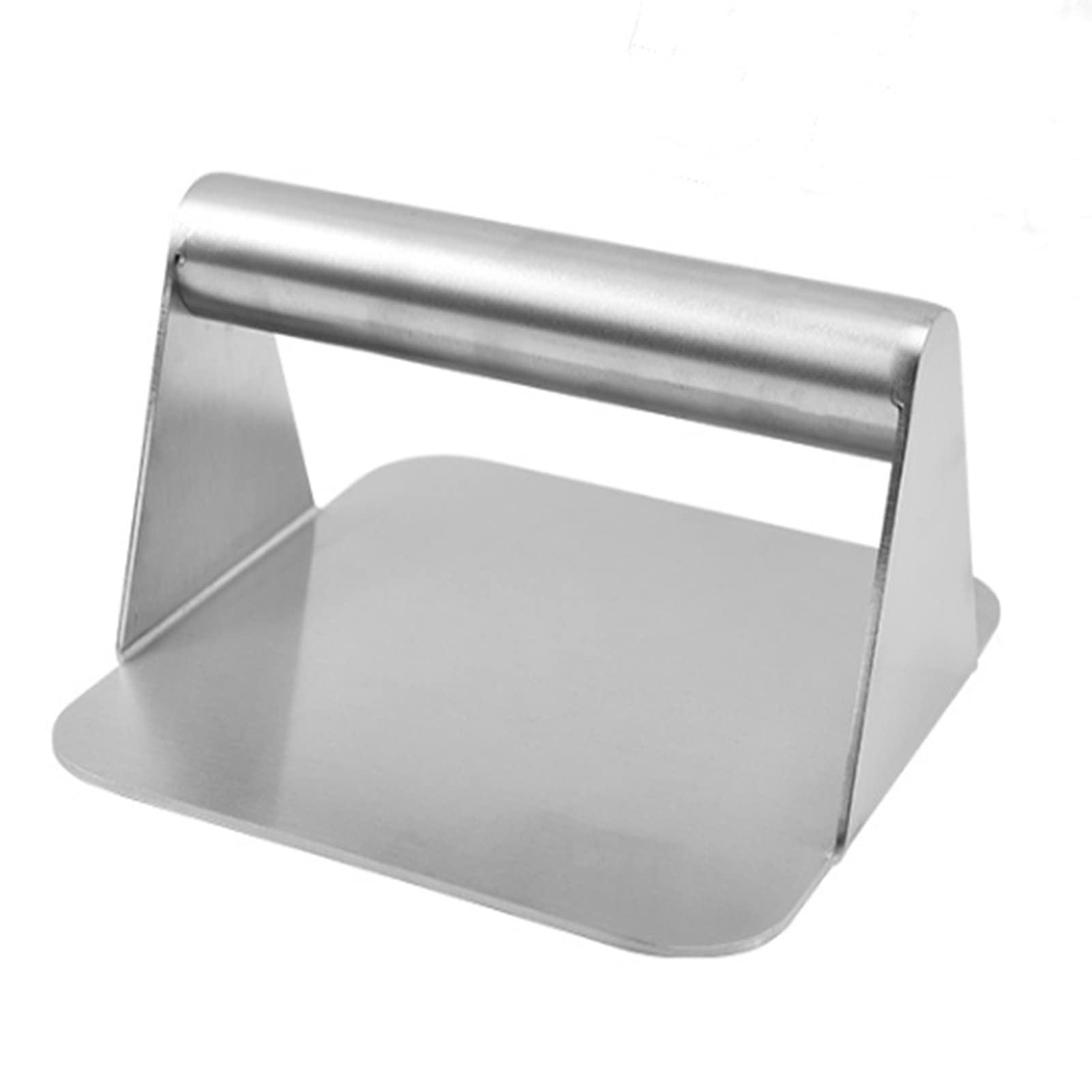 XBLDMJY 5.5 Inch Stainless Steel Burger Press - Square Patty Smasher for Flat-Top Grills & Griddles - Professional Grill Accessories for Perfect Homemade Burgers, Sandwiches & Paninis (Ideal for BBQ, Camping & Restaurant Use)