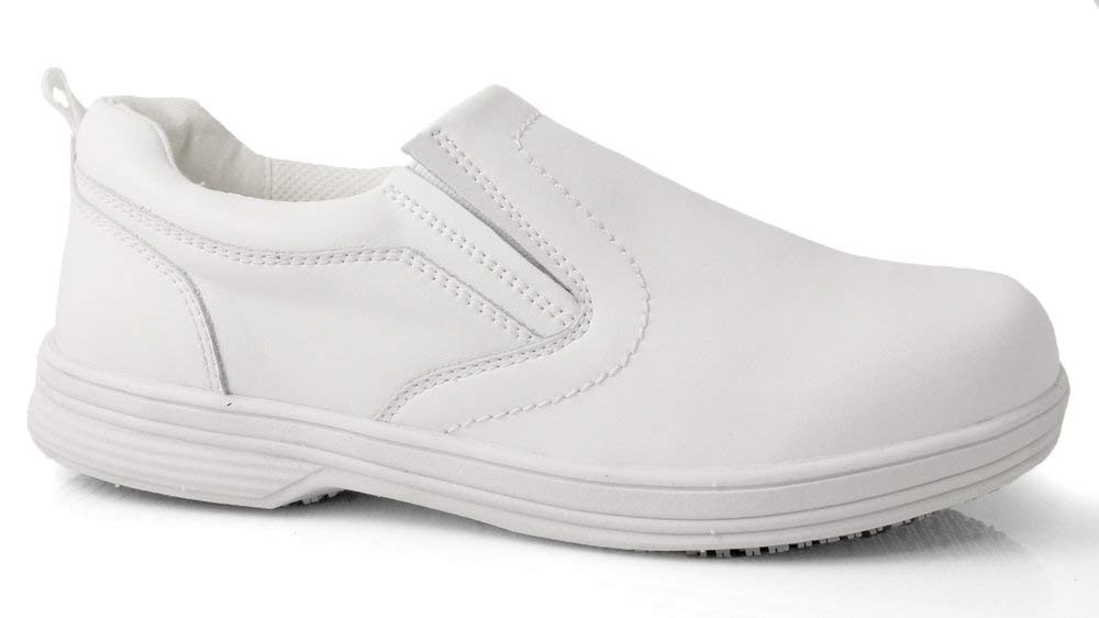 Laforst Men's 8411 Slip Resistant Work Shoes - Waterproof & Stain Resistant Microfiber - Comfortable Non-Slip Shoes for Restaurant, Kitchen & Hospitality Workers