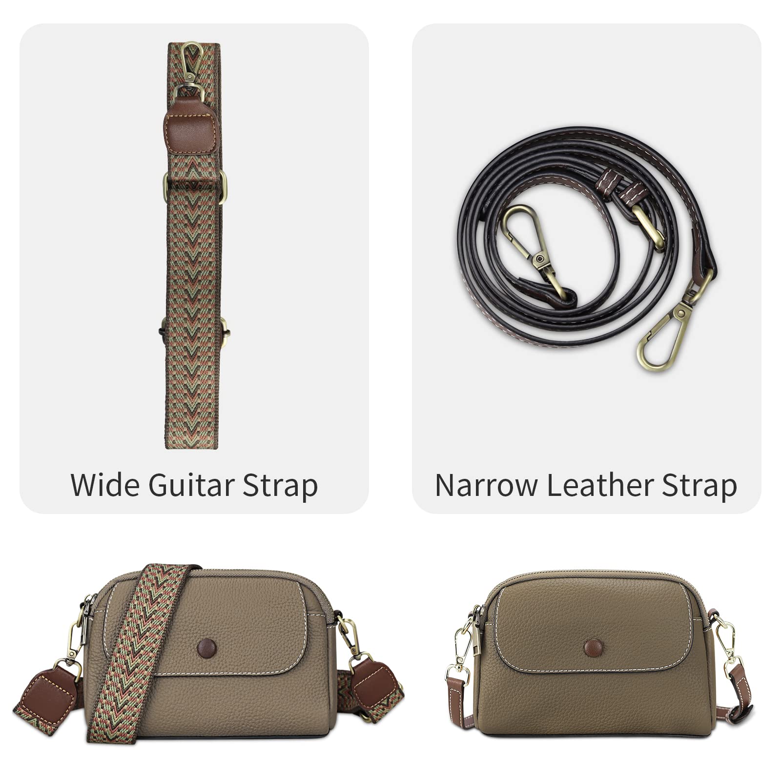 FUKUYIN Genuine Leather Crossbody Bags for Women - Small Hobo Purse Shoulder Handbag, Perfect for Travel, Shopping & Everyday Use