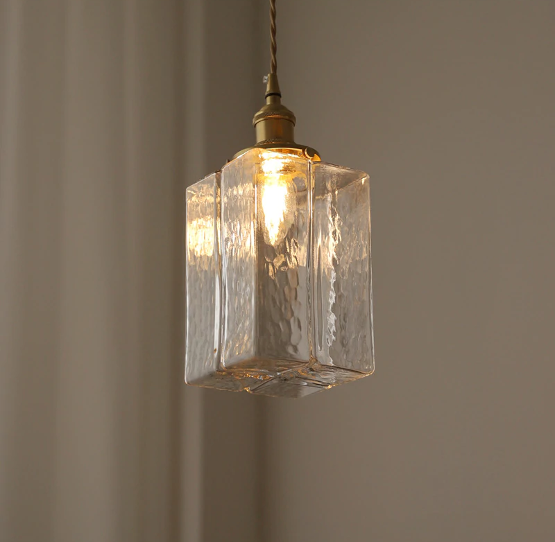 Vintage Jewel Glass & Brass Pendant Light - Elegant Ceiling Fixture for Dining Room, Kitchen Island & Bedroom Lighting