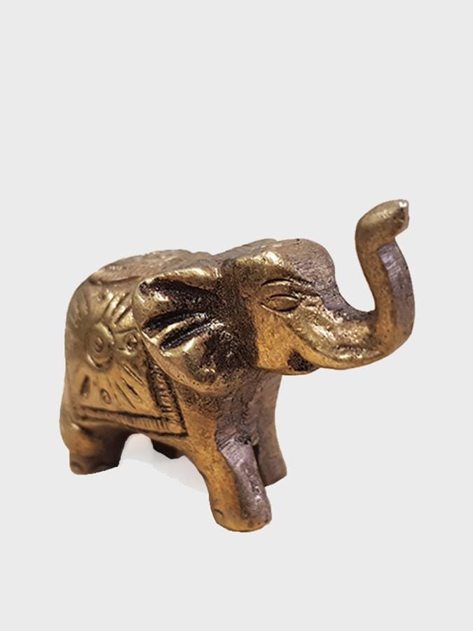 Namaste Antique Brass Elephant Incense Holder - Handcrafted Hindu Prayer Decor for Meditation & Yoga Room