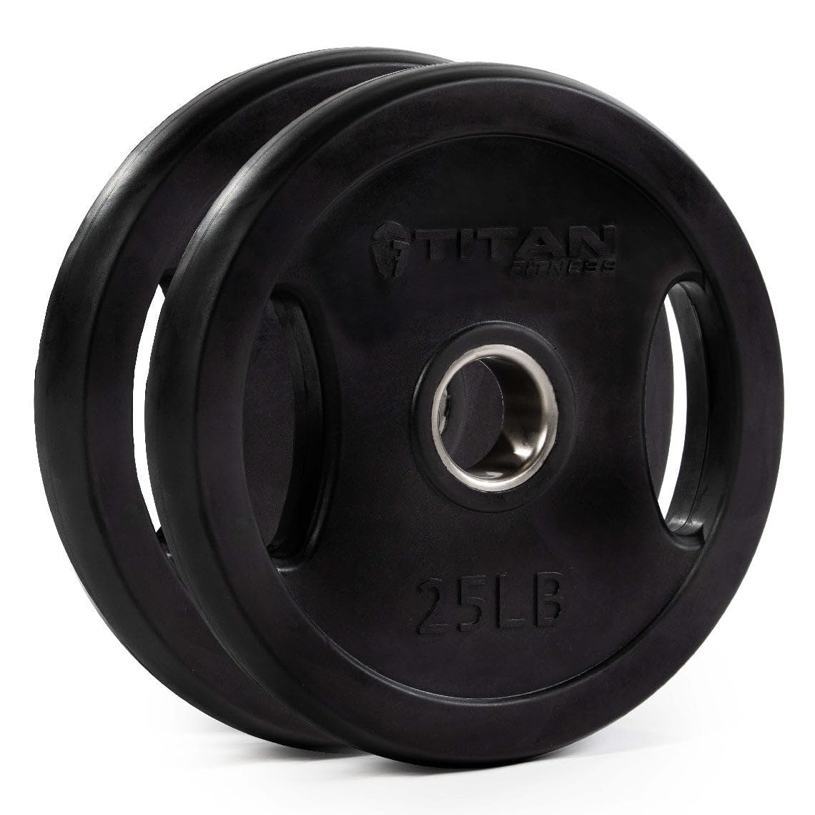 Titan Fitness Grip Plates - Cast Iron Rubber Coated Weight Plates for Strength Training & Home Gym Workouts | Perfect for Deadlifts, Squats & CrossFit