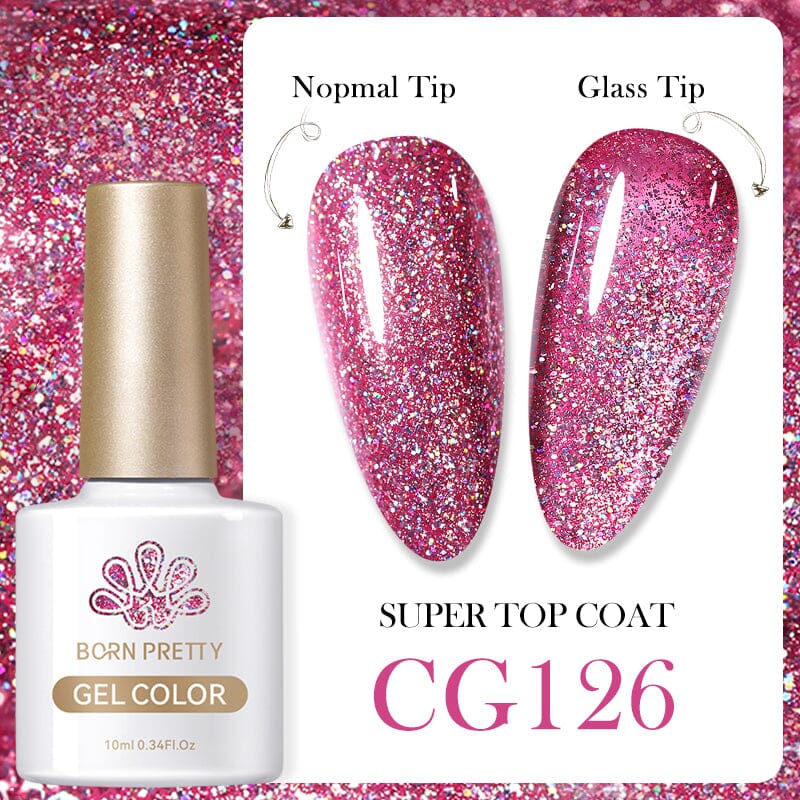 Silky White Series Glitter Gel Nail Polish - CG126 (10ml) for Manicure & Pedicure | Long-Lasting Shine for Nail Art & Salon Use