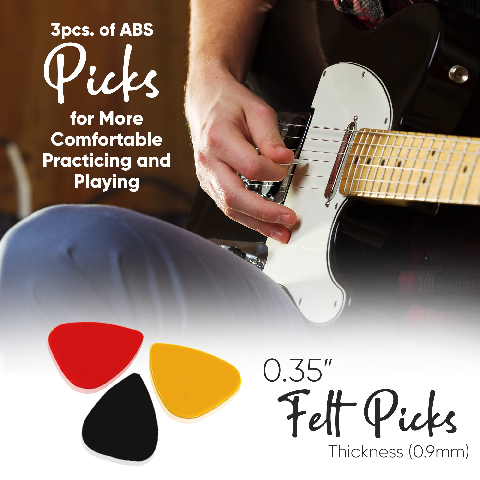 **Pyle 4/11 Accessory Kit - Full Set of Guitar Replacement Parts (6 Aquila Nylon Strings, Capo, 3 ABS Felt Picks, Cleaning Cloth) - Perfect for Acoustic & Classical Guitar Maintenance & Performance**
