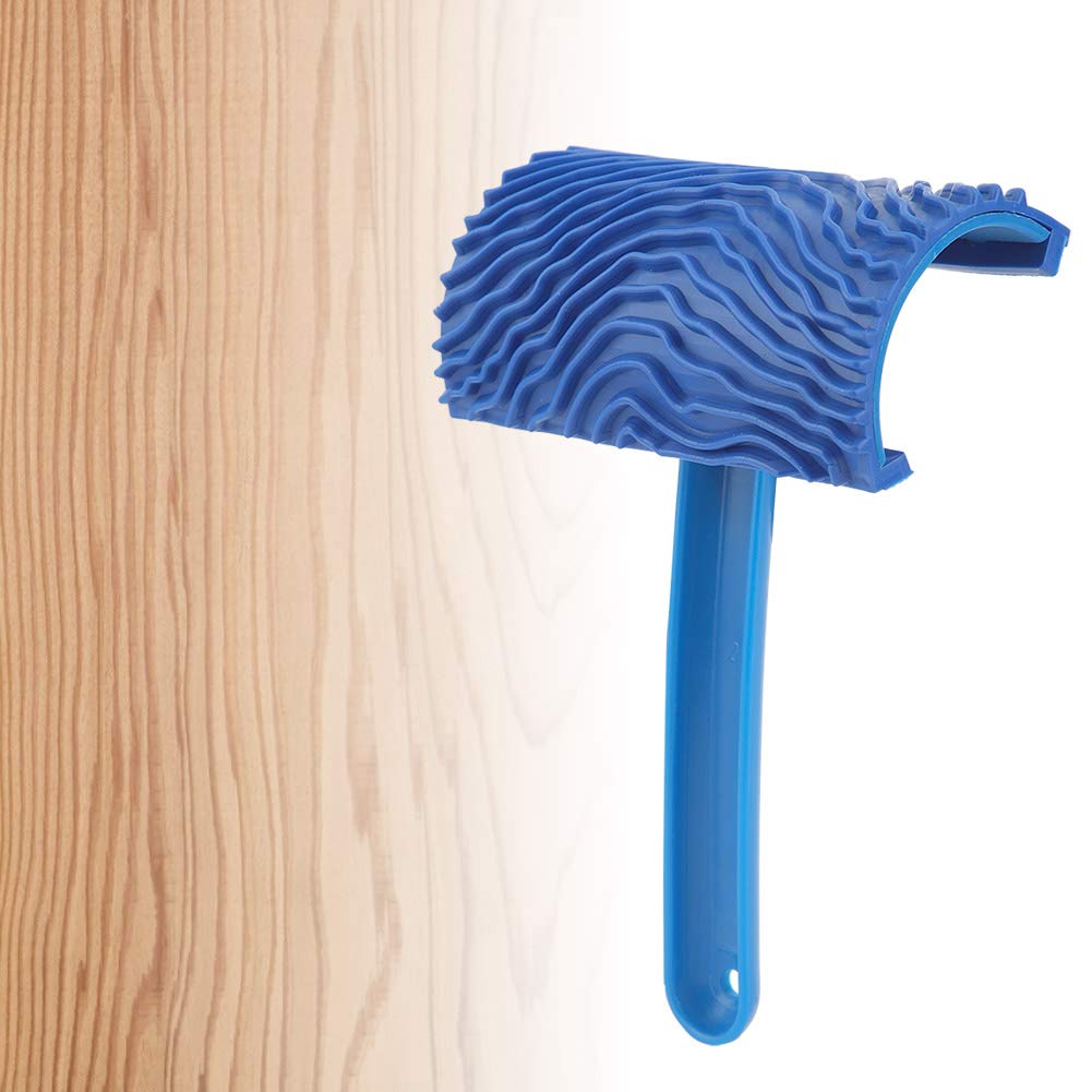 OUKENS Wood Grain Paint Brush & Roller Set - Rubber Wood Grain Effect for Wall Painting - Perfect for DIY Home Decor, Furniture Refinishing, and Artistic Projects