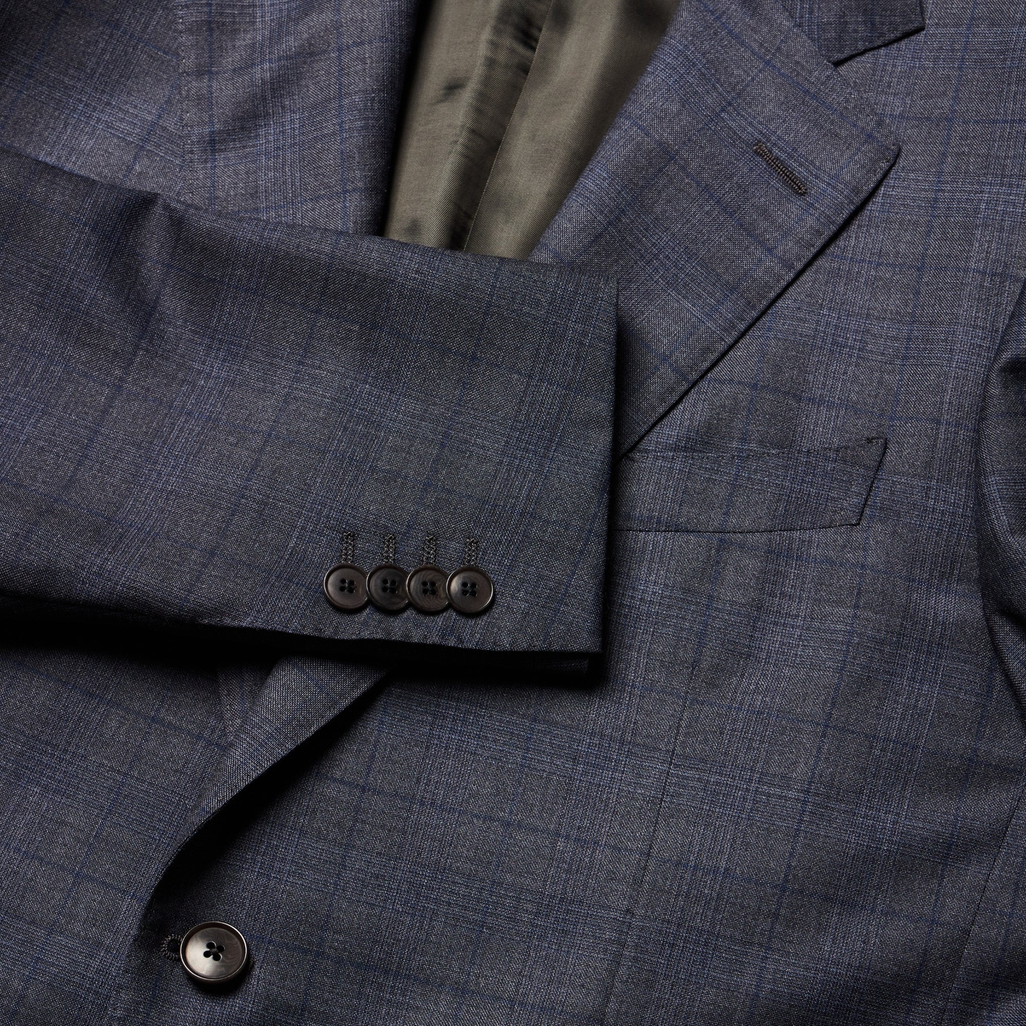 Ermenegildo Zegna Dark Grey Wool Check Suit for Men - Premium Italian Tailored Business Attire - Perfect for Office Meetings, Weddings & Formal Events