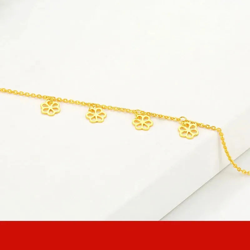24K Pure Gold Bracelet 999 Solid Gold Bangle - Upscale Romantic Classic Jewelry for Women | Perfect for Weddings, Anniversaries & Special Occasions | Hot New 2023 Trend