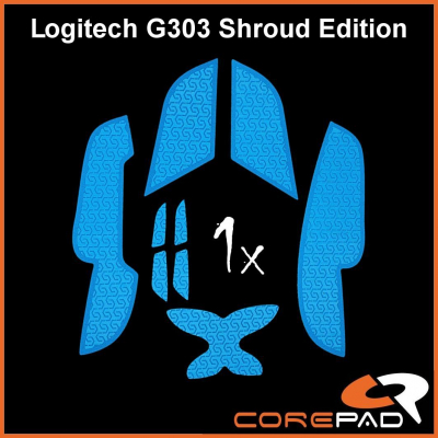 Corepad Soft Grips (Flat Edge) for Logitech G303 Shroud Edition - Premium Mouse Grip Tape for Enhanced Gaming Performance & Comfort