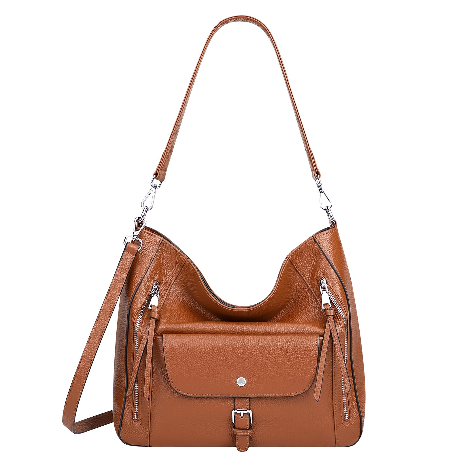 Genuine Leather Hobo Bags for Women - Soft Large Shoulder Handbags & Work Purses - Classic Ladies Handbag for Office, Travel & Everyday Use