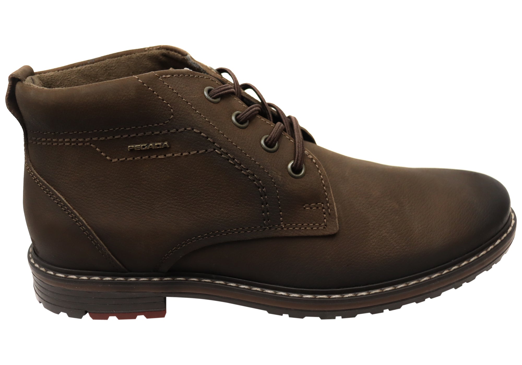 Pegada Ross Men's Comfortable Leather Boots - Handmade in Brazil - Durable & Stylish for Casual Wear, Outdoor Hiking & Work Boots