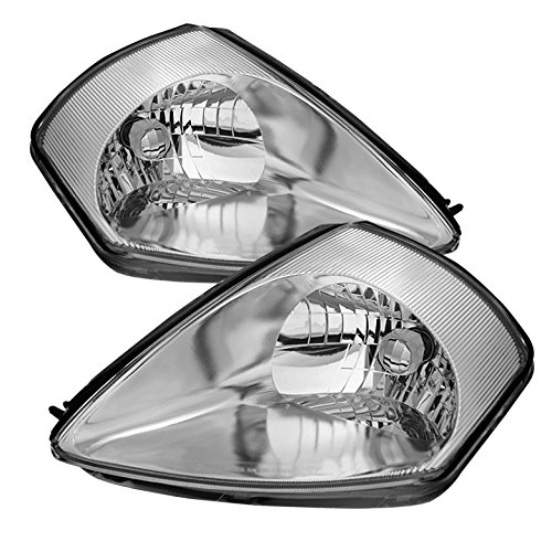 Jdragon Replacement Headlights for Mitsubishi Eclipse 2000-2005 - Chrome Housing Headlamp Assembly Compatible with GTS GS GT Spyder Models - Perfect for Night Driving & Car Restoration Projects