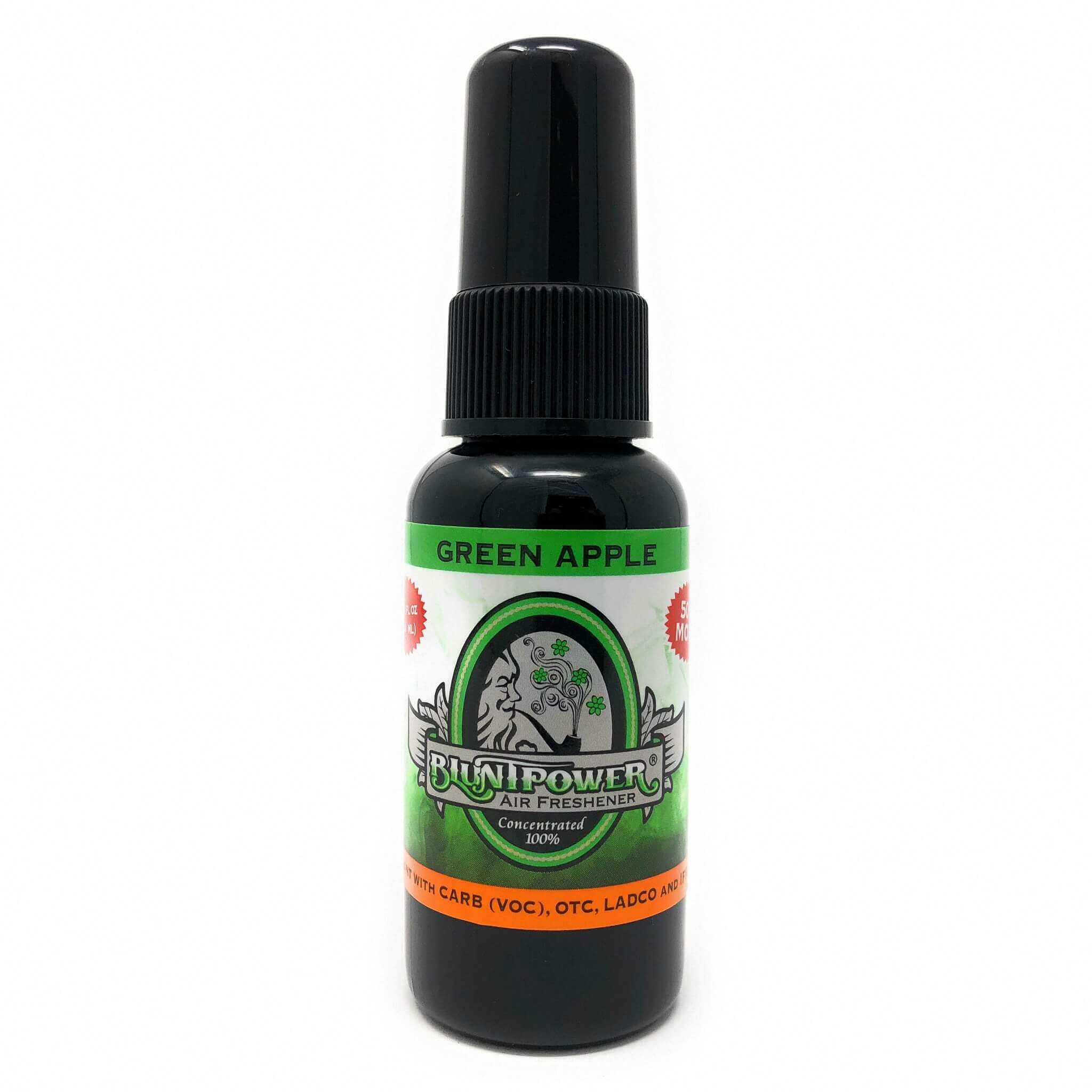 BluntPower Green Apple Scented Air Freshener Spray - Long Lasting Odor Eliminator for Home, Car & Bathroom | Essential Oil Based Diffuser | Perfect for Offices, Gyms & Pet Areas (1 Pack)