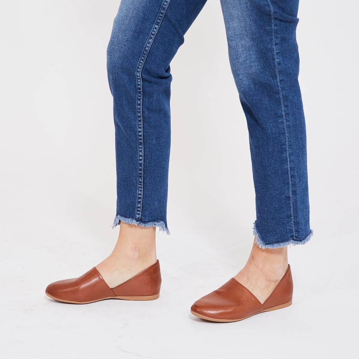 Miz Mooz Kimmy Women's Flats - Premium Genuine Leather Comfortable Casual Almond Toe Slip-On Shoes for Work, Travel & Everyday Wear