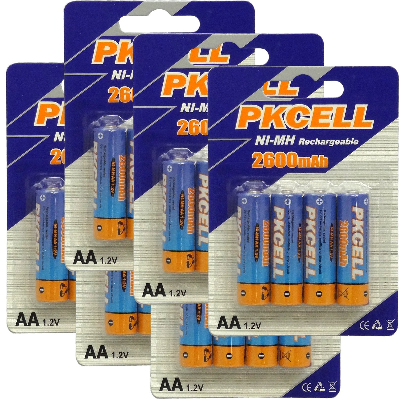 High-Capacity AA Rechargeable NiMH Batteries 2600mAh 1.2V - 24 Pack for Digital Cameras, Wireless Keyboards & Toys | BlueDot Trading