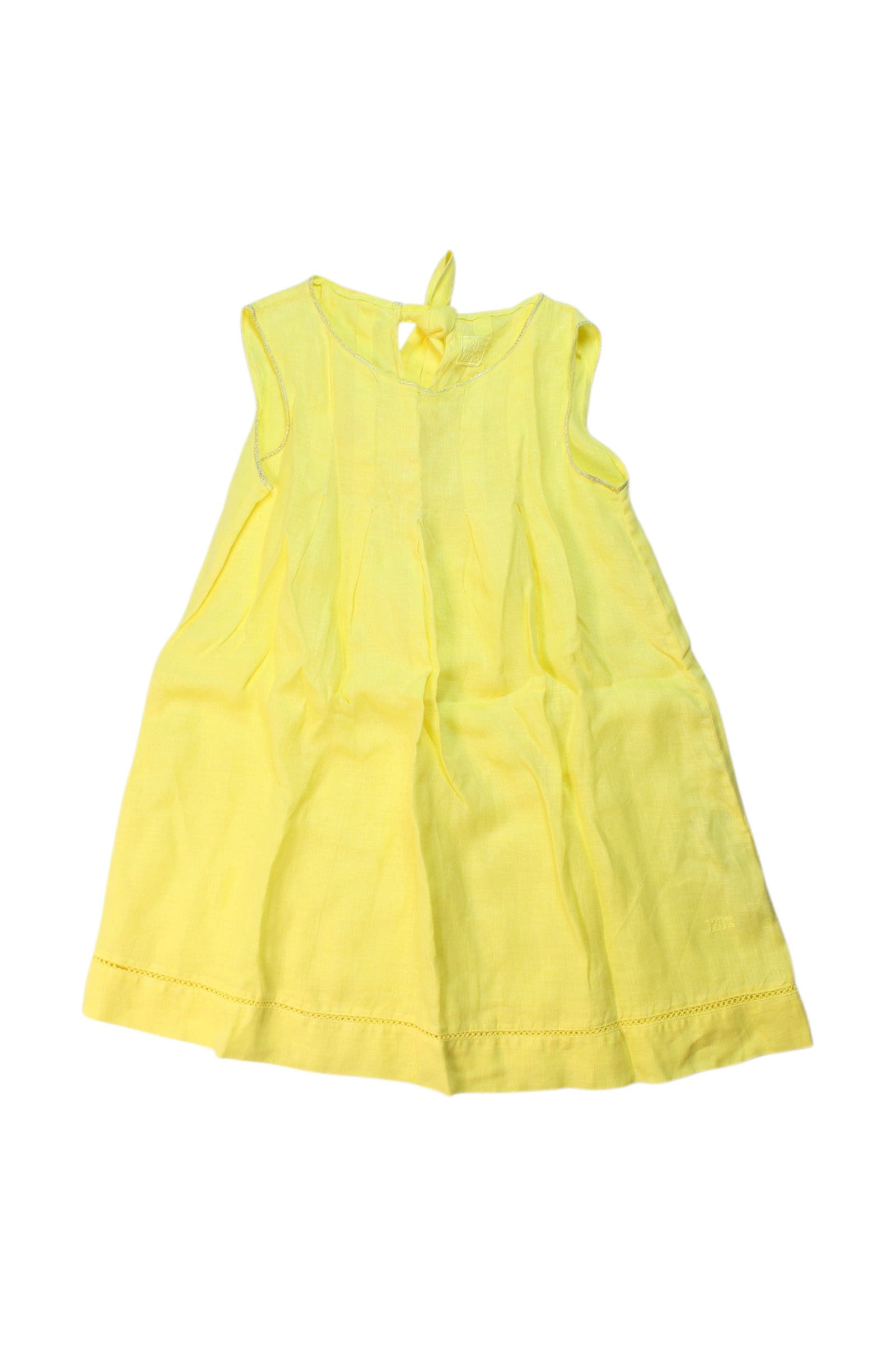 120% Linen Sleeveless Summer Dress for Girls 4T - Perfect for Beach Outings, Playdates & Casual Wear