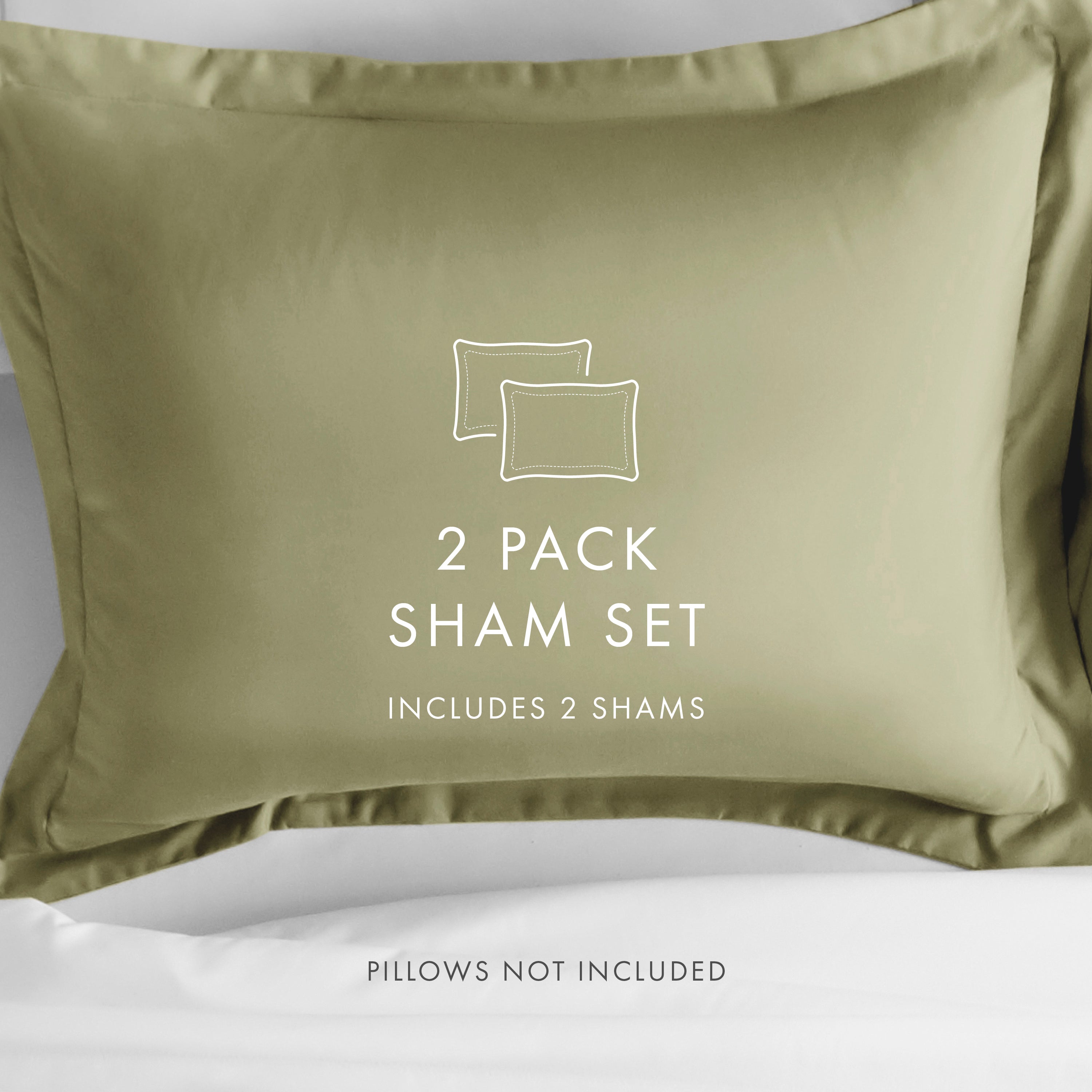 2 Piece Pillow Sham Set - Soft & Stylish Bedding Covers for Queen/King Size Pillows - Perfect for Home Decor, Bedroom Upgrade & Cozy Sleep