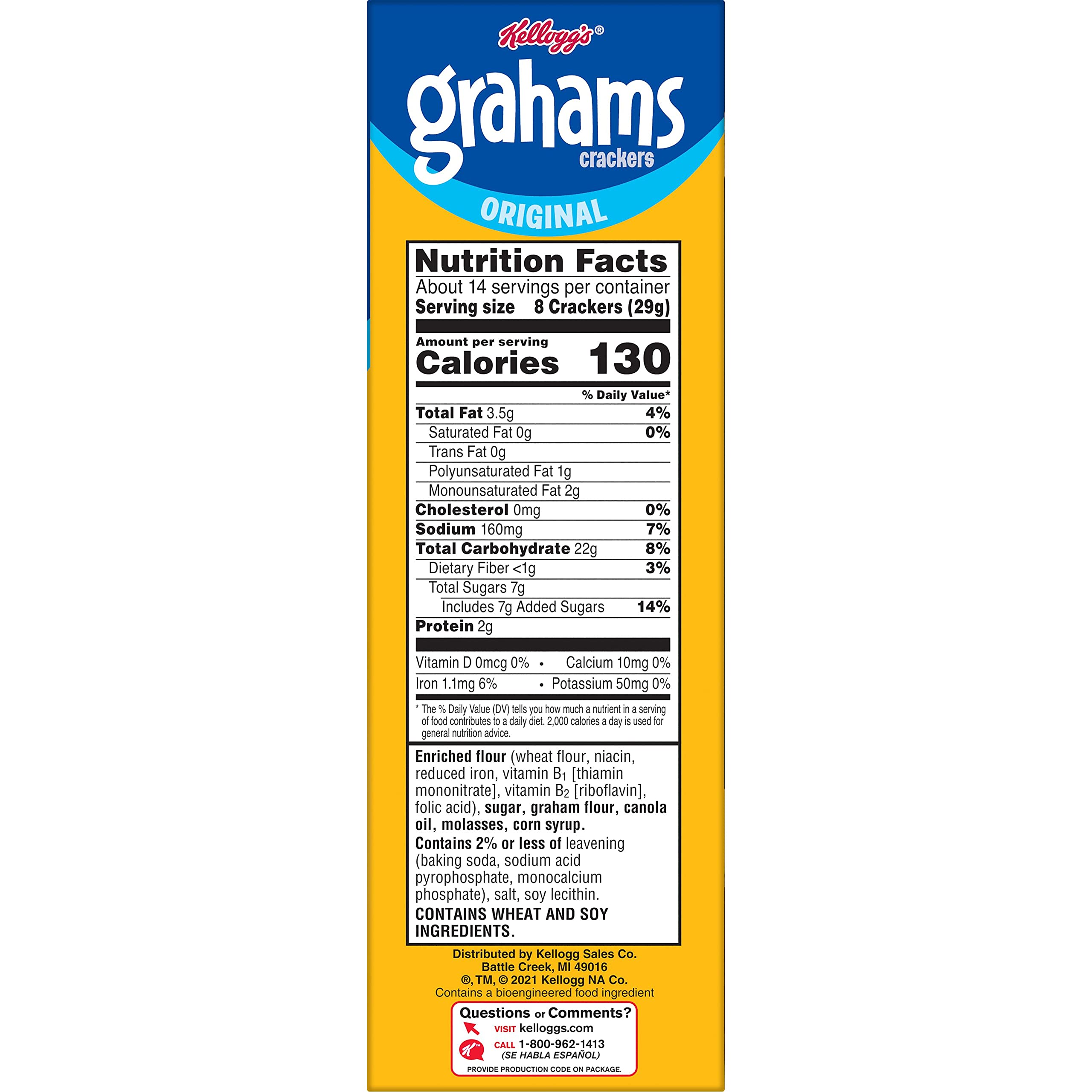 Kellogg's Original Graham Crackers - 45oz Bulk Pack (3 Boxes) | Easy Snacks & Pantry Staples for School Lunches, Camping & Family Gatherings