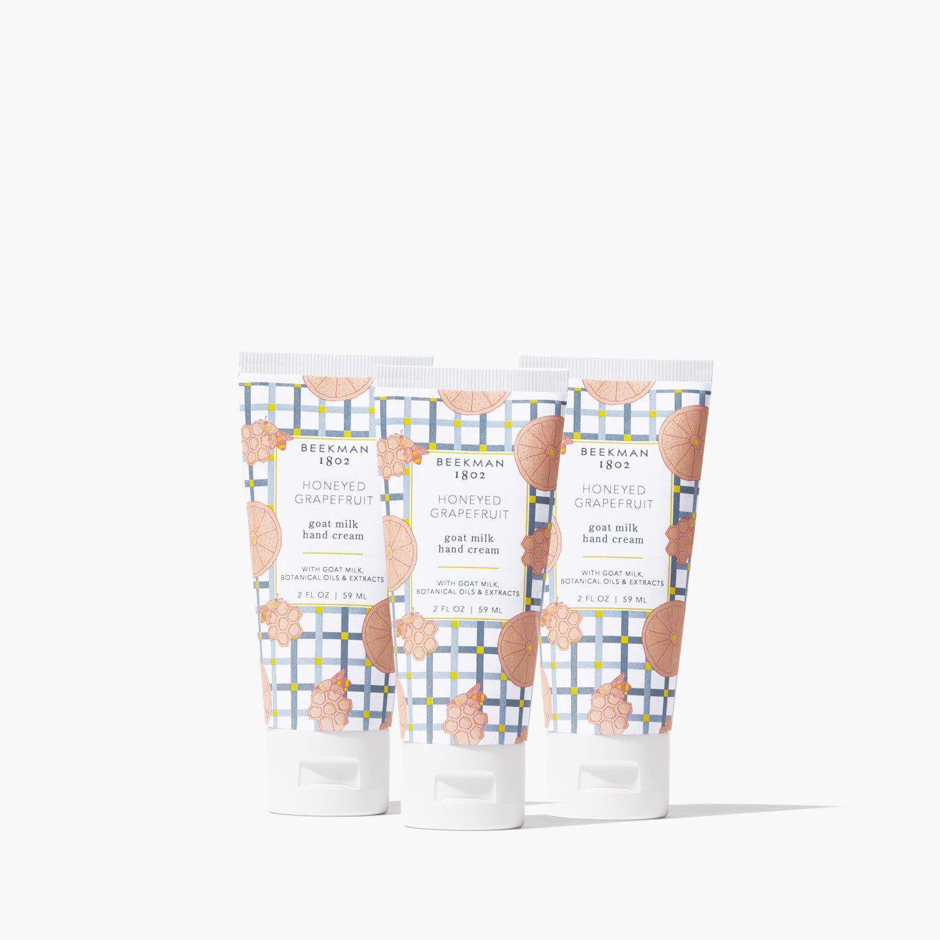 Honey Grapefruit Mini Hand Cream Set of 3 - Moisturizing & Nourishing for Dry Skin - Perfect for Office, Travel & Gift Giving